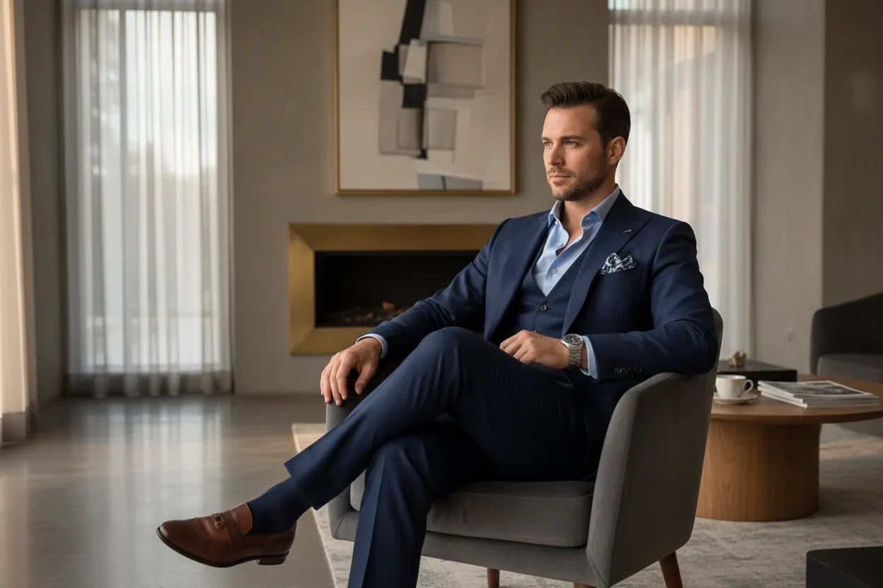 The Art of the Tieless Suit: Modern Tailoring for Black, Navy, and Formalwear