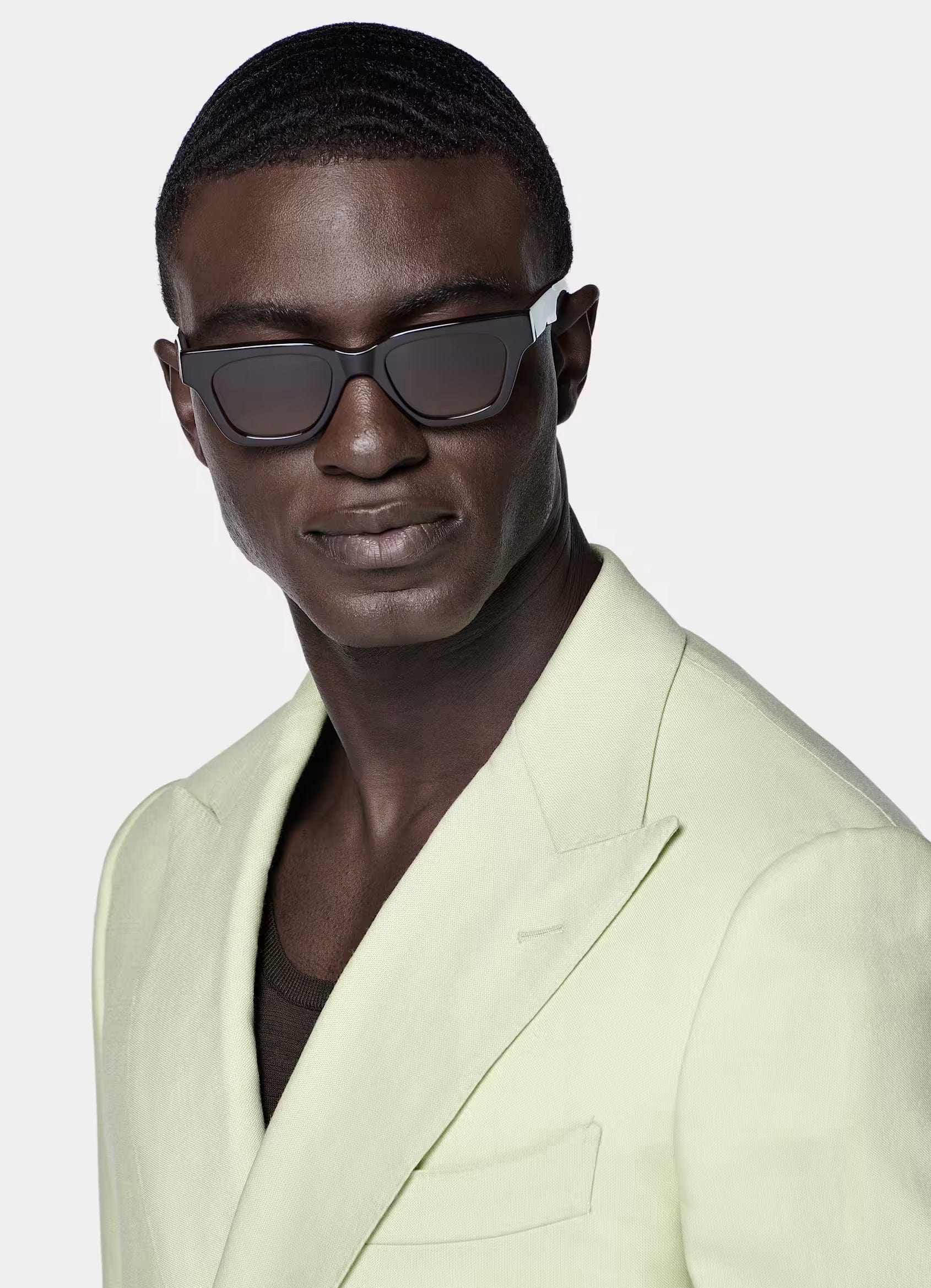 aesido 2 Piece Light Green Double Breasted Men's Suit