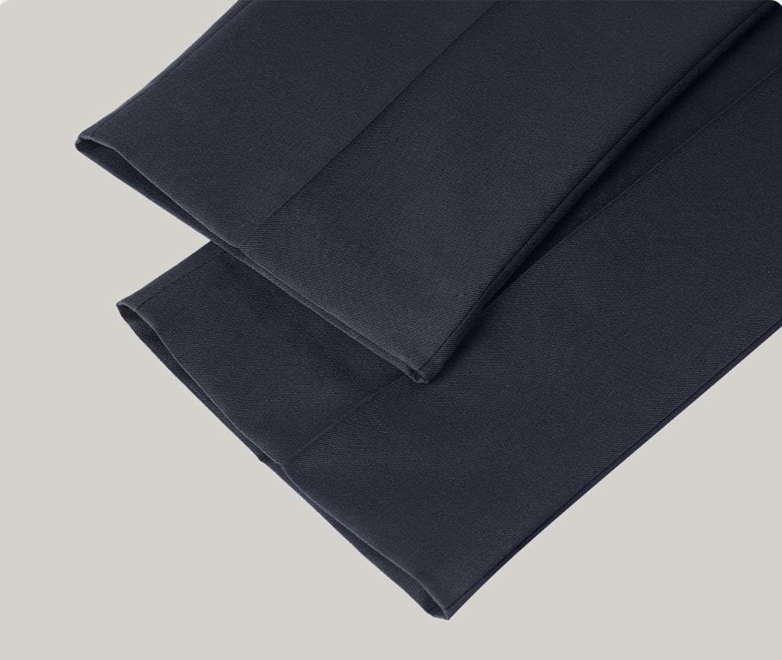 aesido 2 Piece Navy Double Breasted Men's Suit Business Slim Fit Groom Wedding Dress