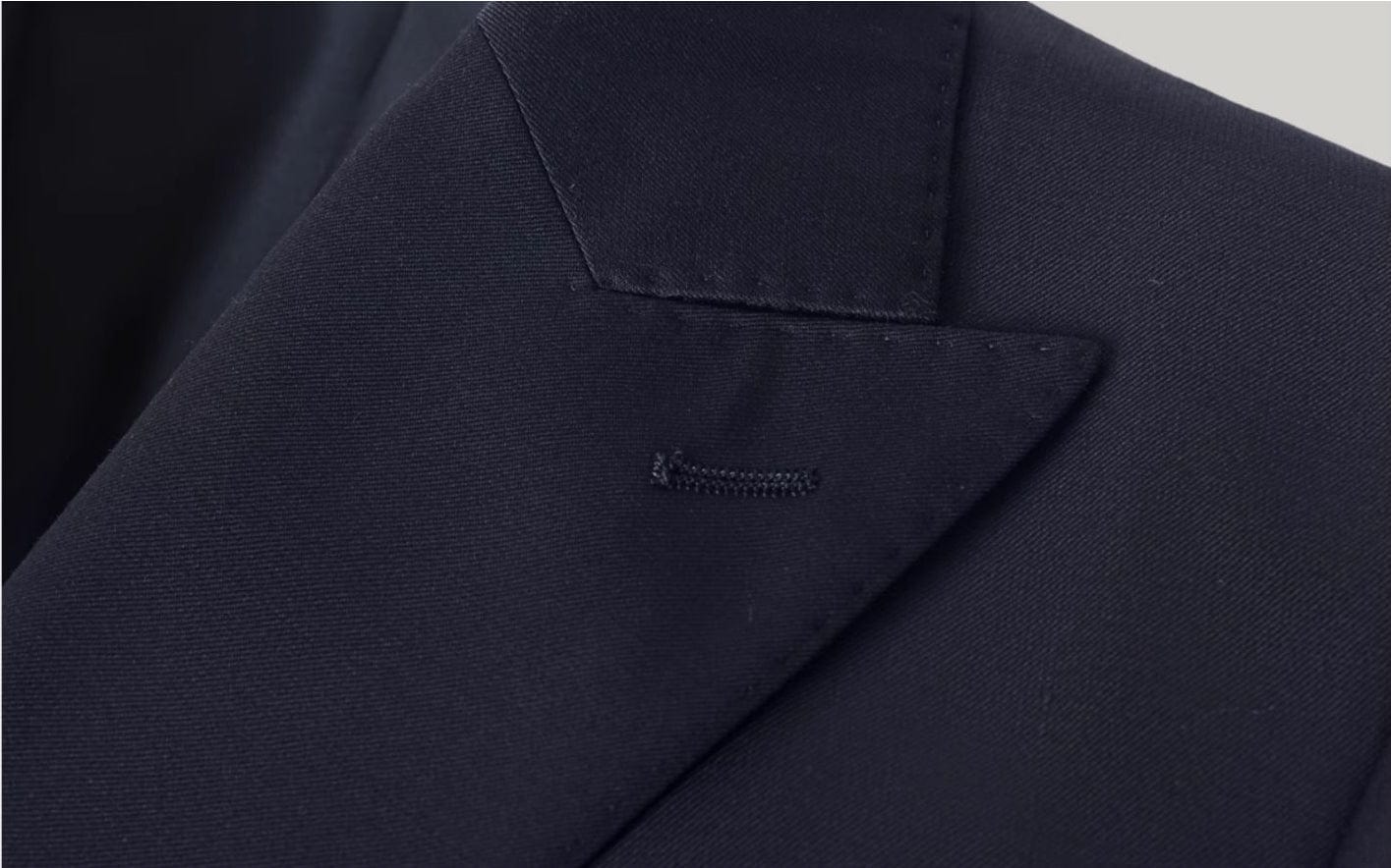aesido 2 Piece Navy Double Breasted Men's Suit Business Slim Fit Groom Wedding Dress