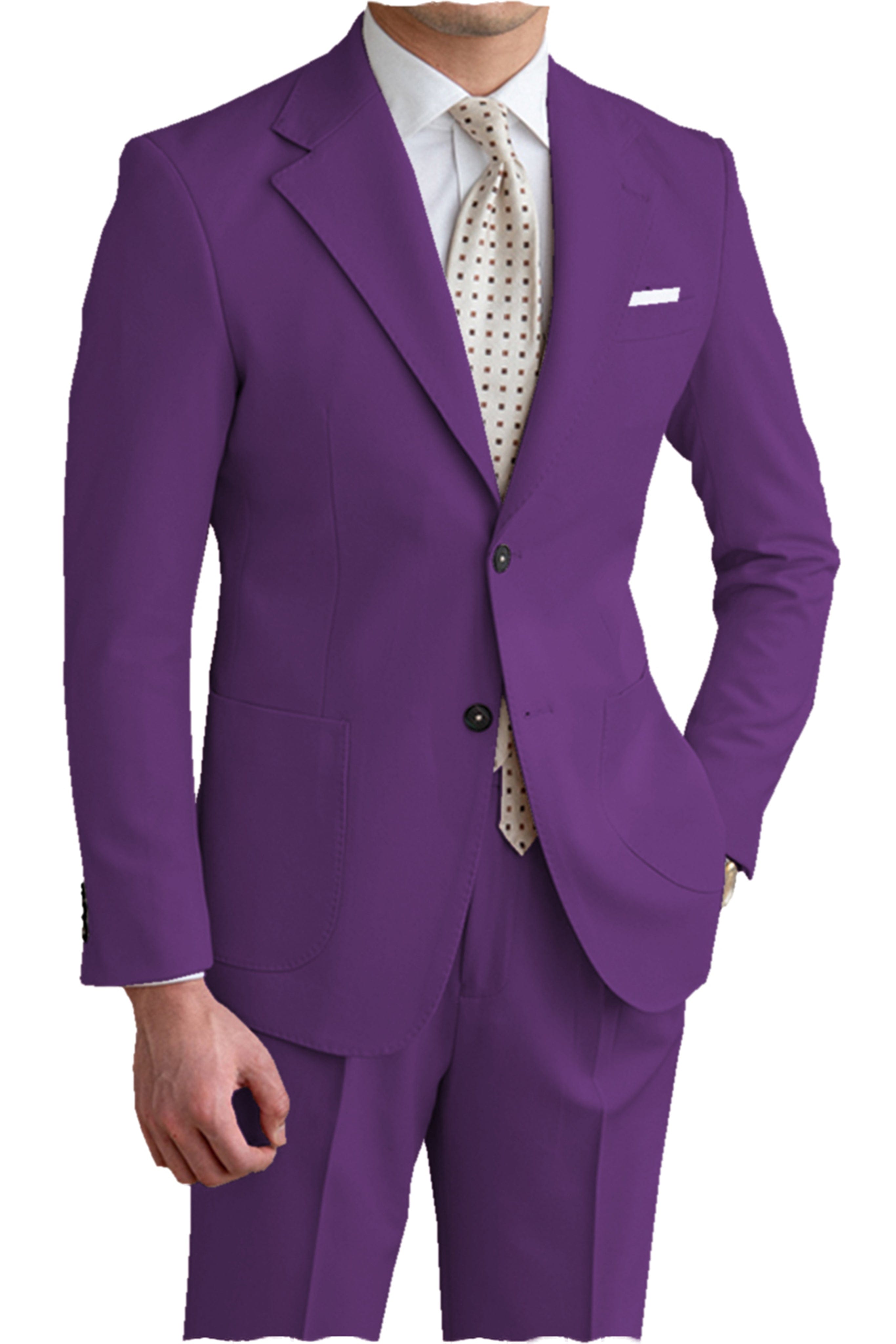 aesido 2 Pieces Notch Lapel Men's Suit(Blazer+Pants)