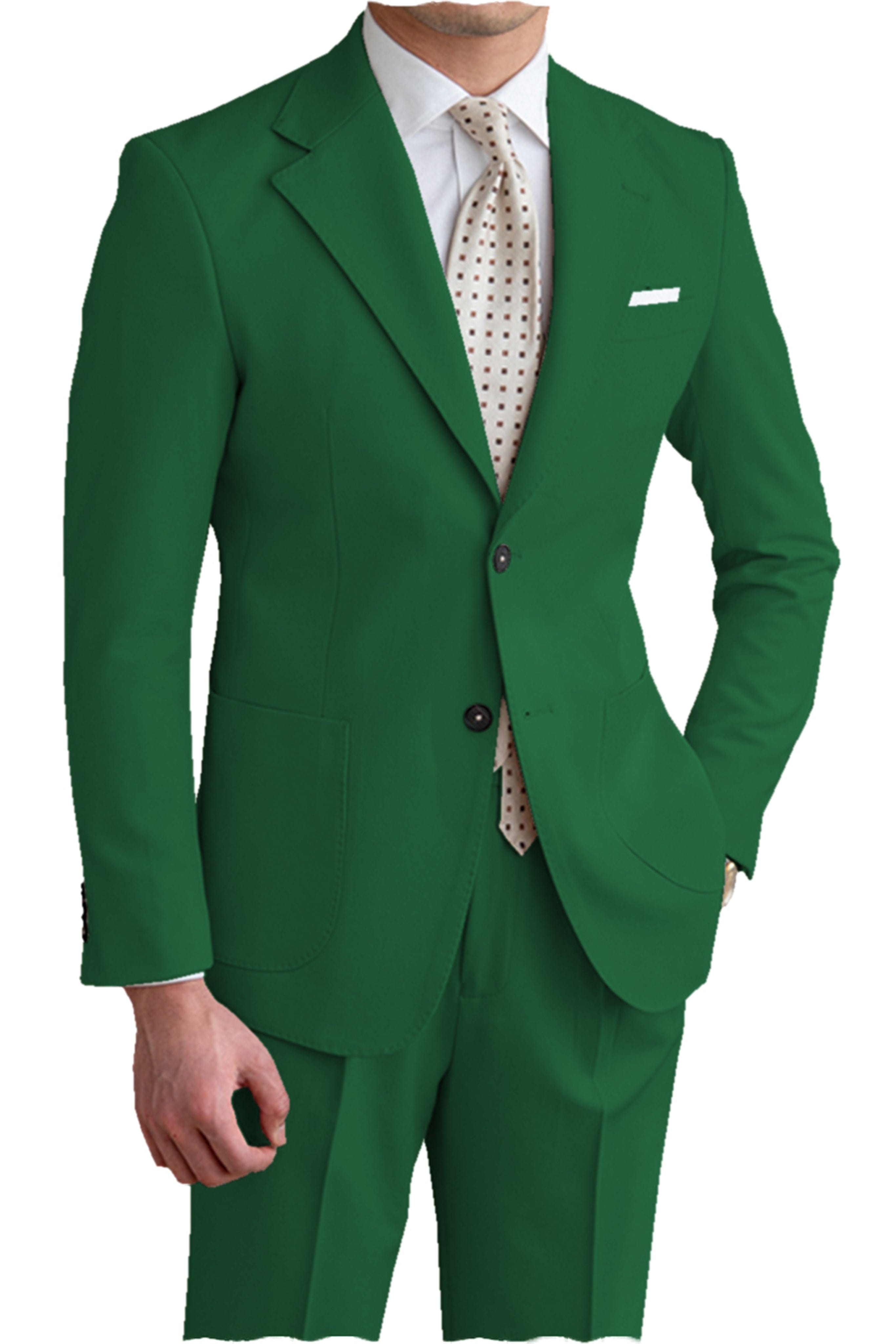 aesido 2 Pieces Notch Lapel Men's Suit(Blazer+Pants)