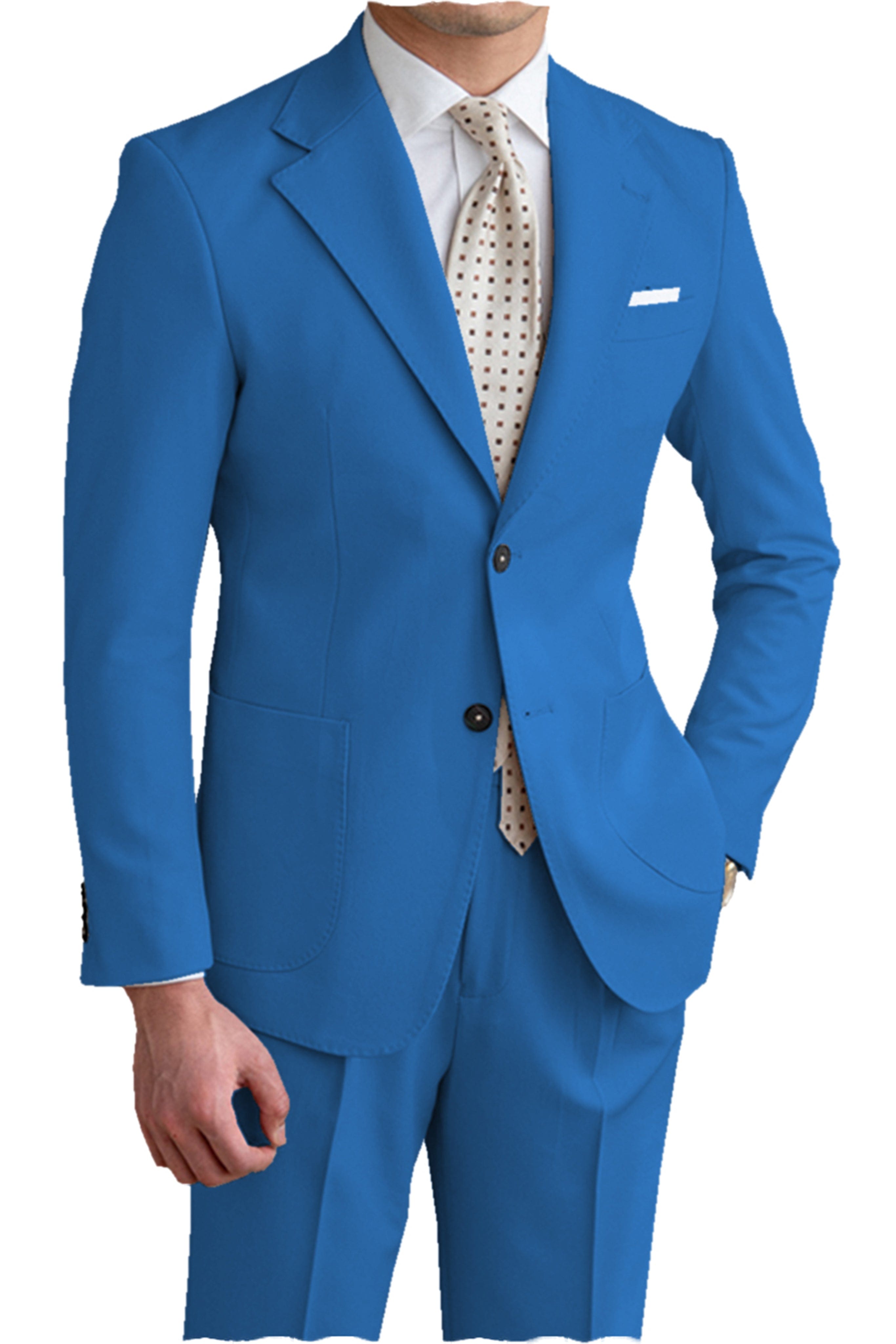 aesido 2 Pieces Notch Lapel Men's Suit(Blazer+Pants)