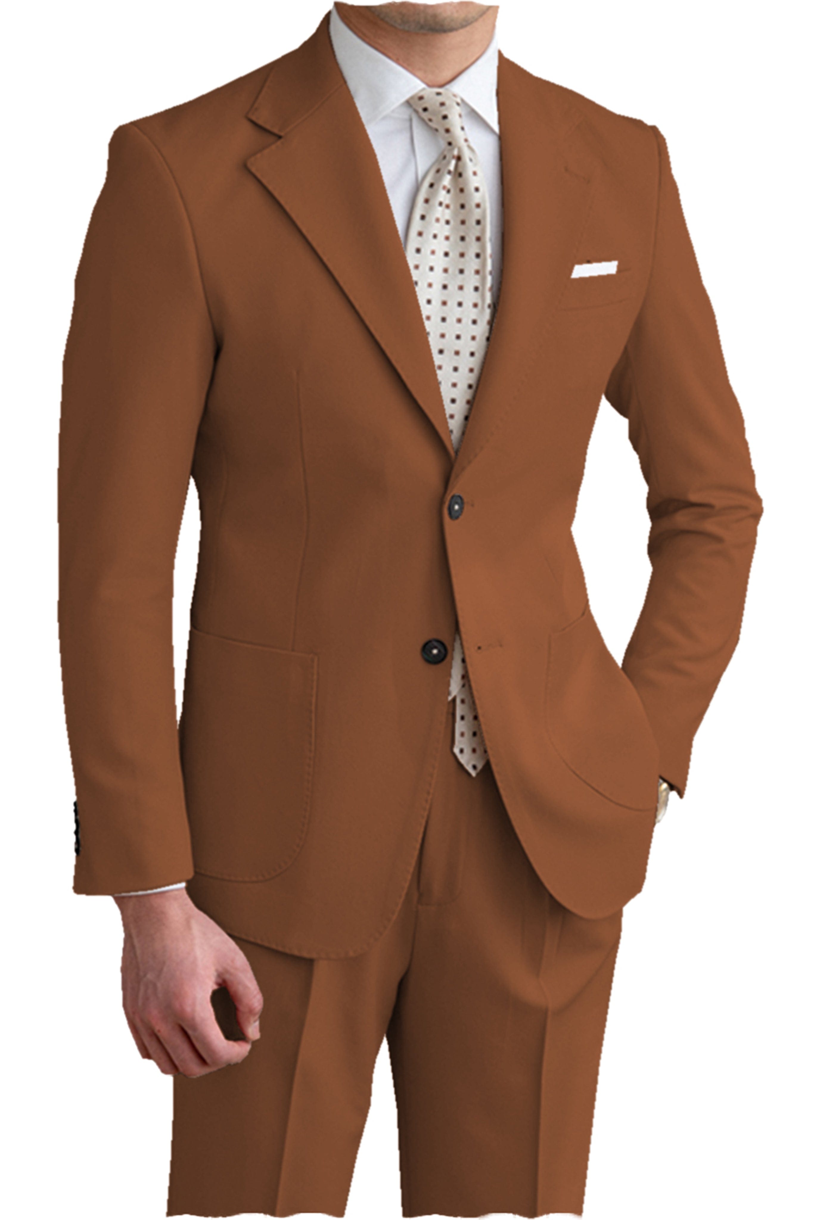 aesido 2 Pieces Notch Lapel Men's Suit(Blazer+Pants)