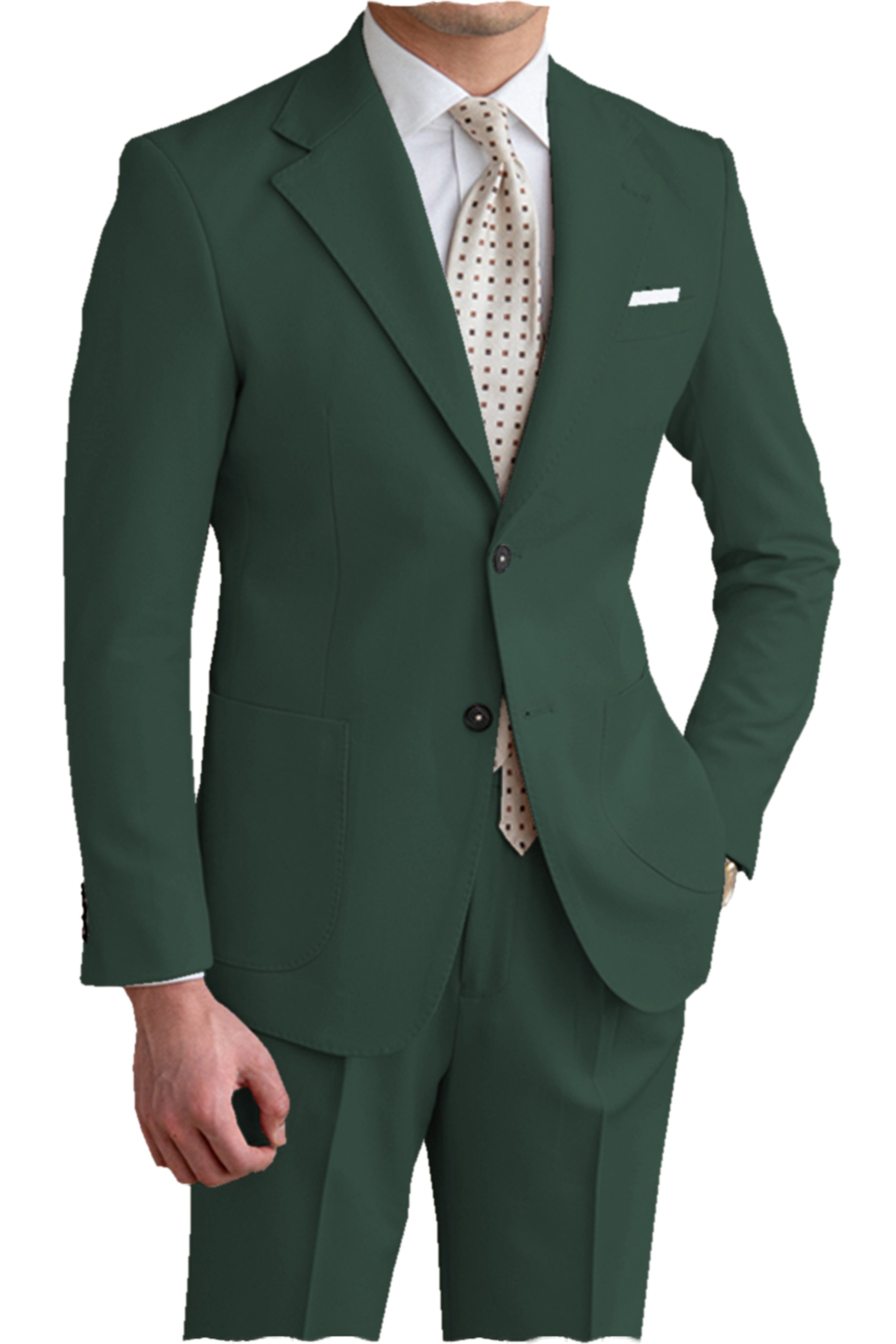 aesido 2 Pieces Notch Lapel Men's Suit(Blazer+Pants)