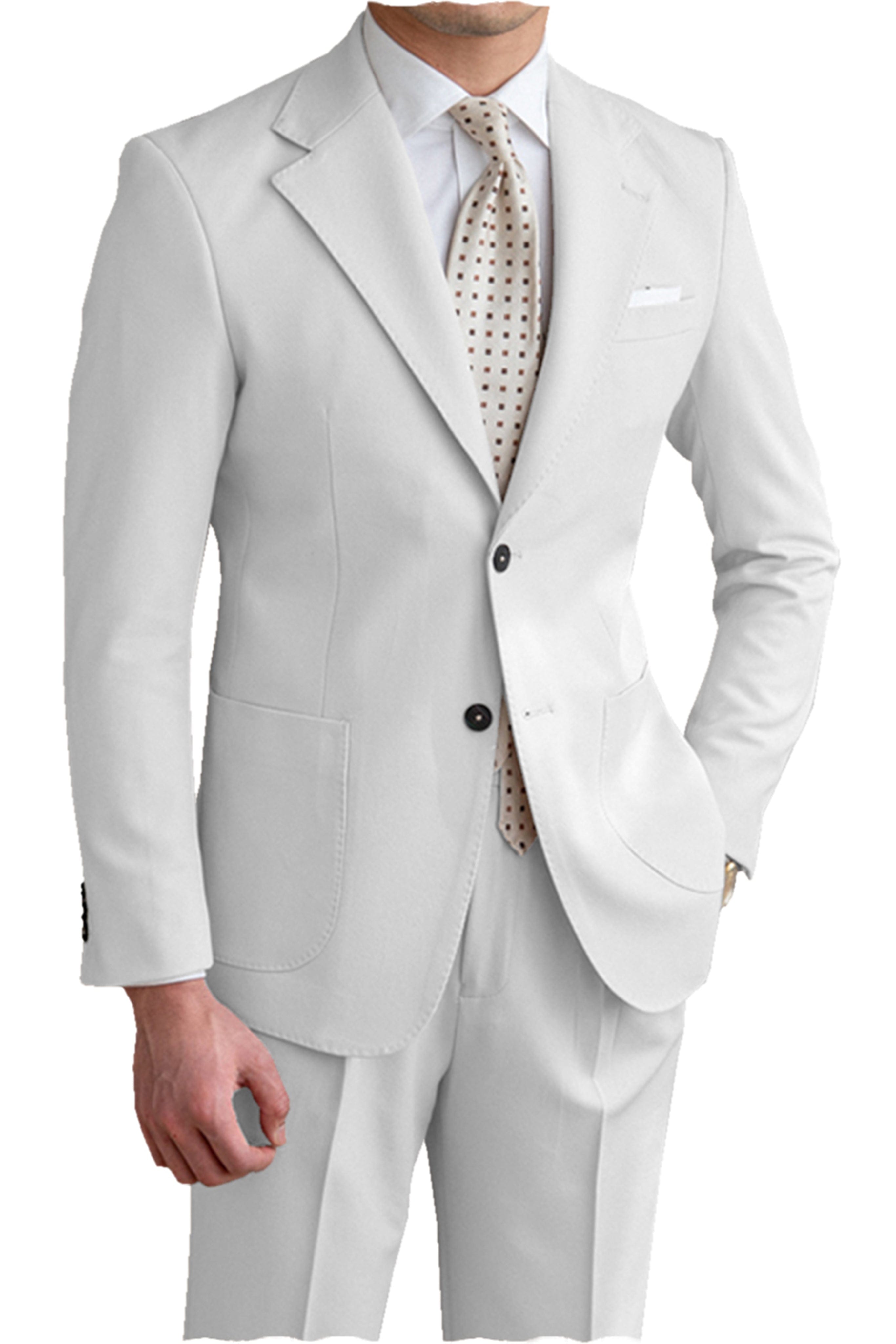 aesido 2 Pieces Notch Lapel Men's Suit(Blazer+Pants)