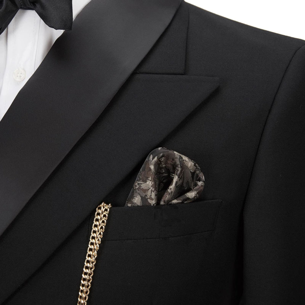 aesido 2 Pieces Peak Lapel Men Suit (Blazer + Pants)