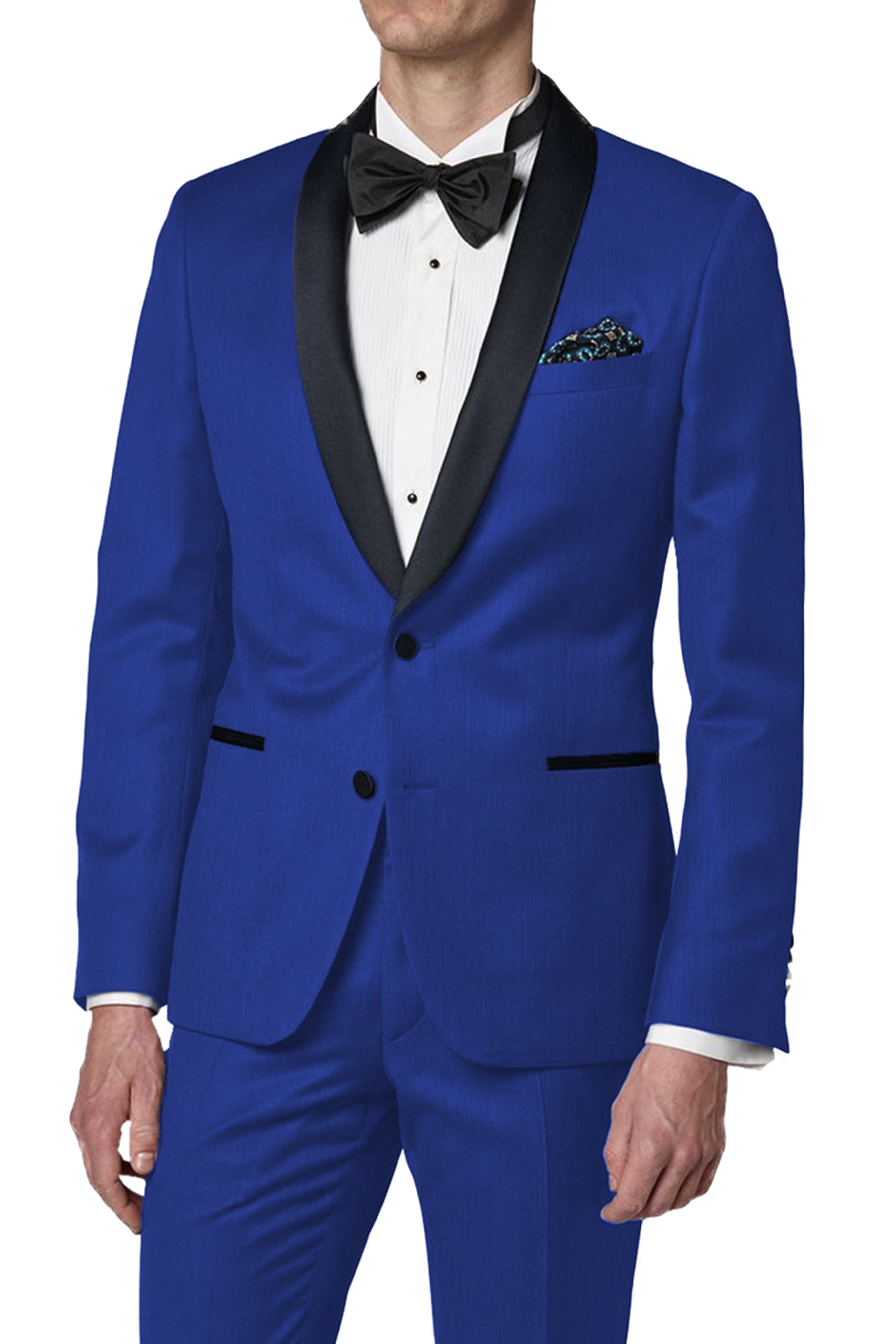 aesido 2 Pieces Shawl Lapel Men's Suit (Blazer+Pants)