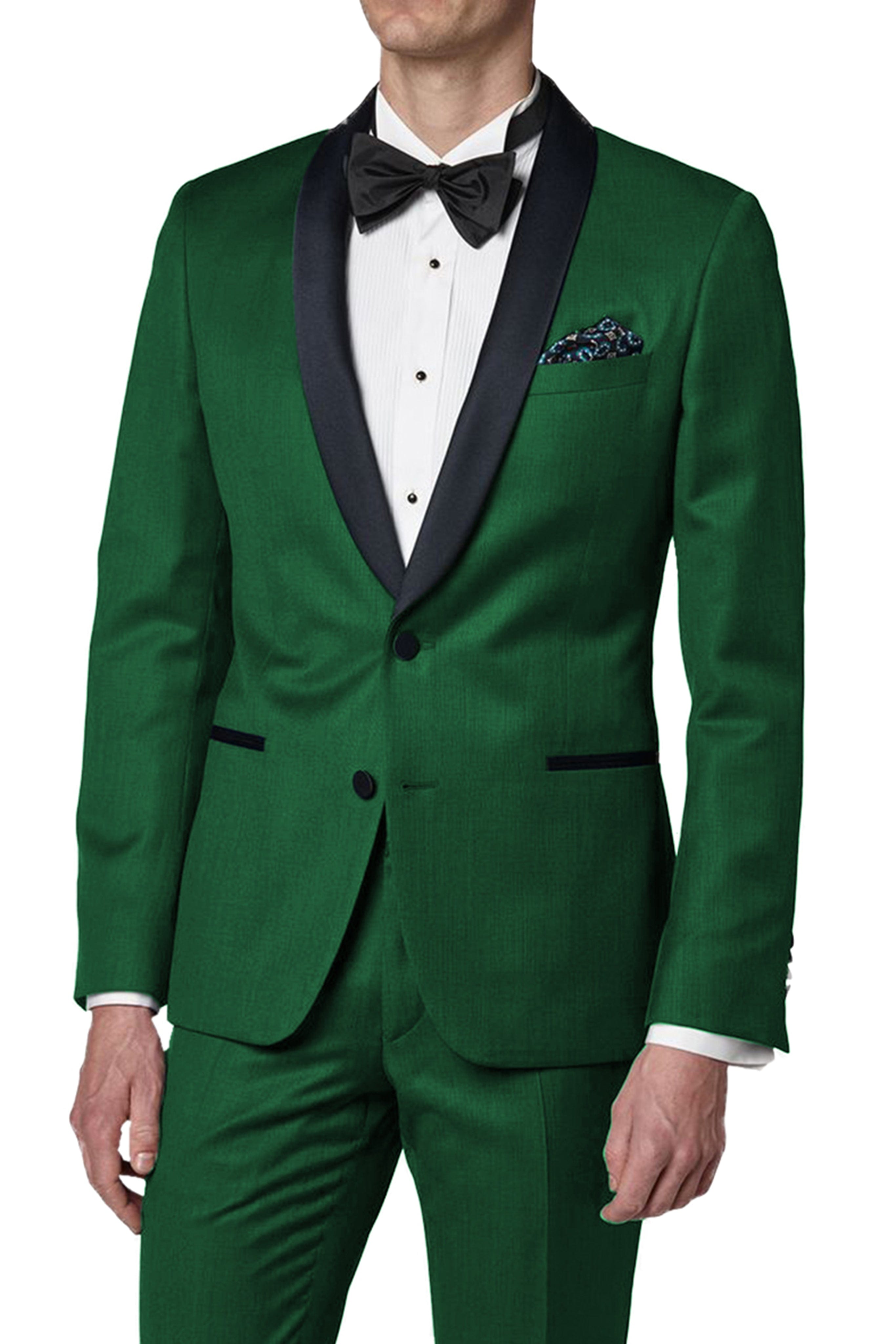 aesido 2 Pieces Shawl Lapel Men's Suit (Blazer+Pants)
