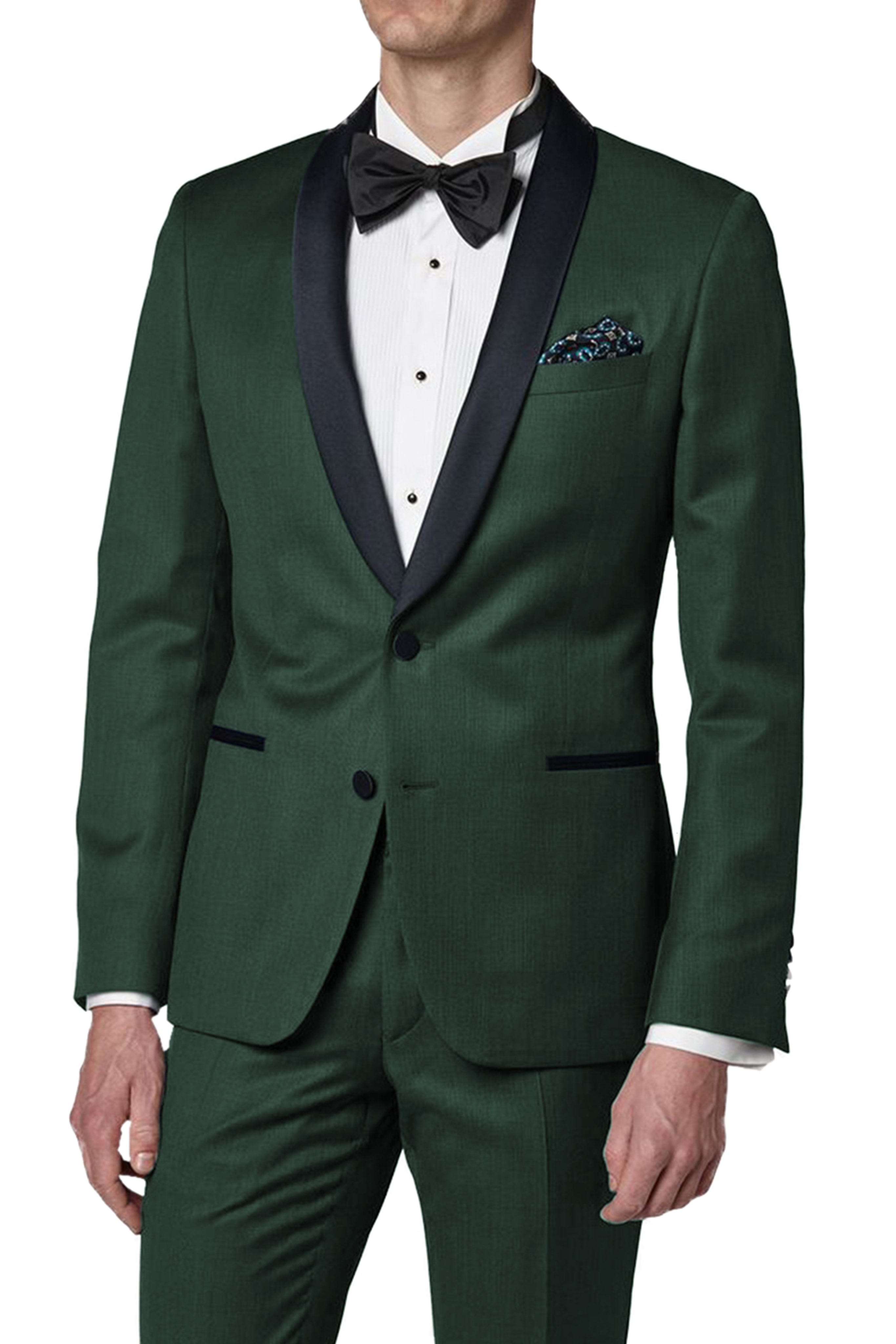 aesido 2 Pieces Shawl Lapel Men's Suit (Blazer+Pants)