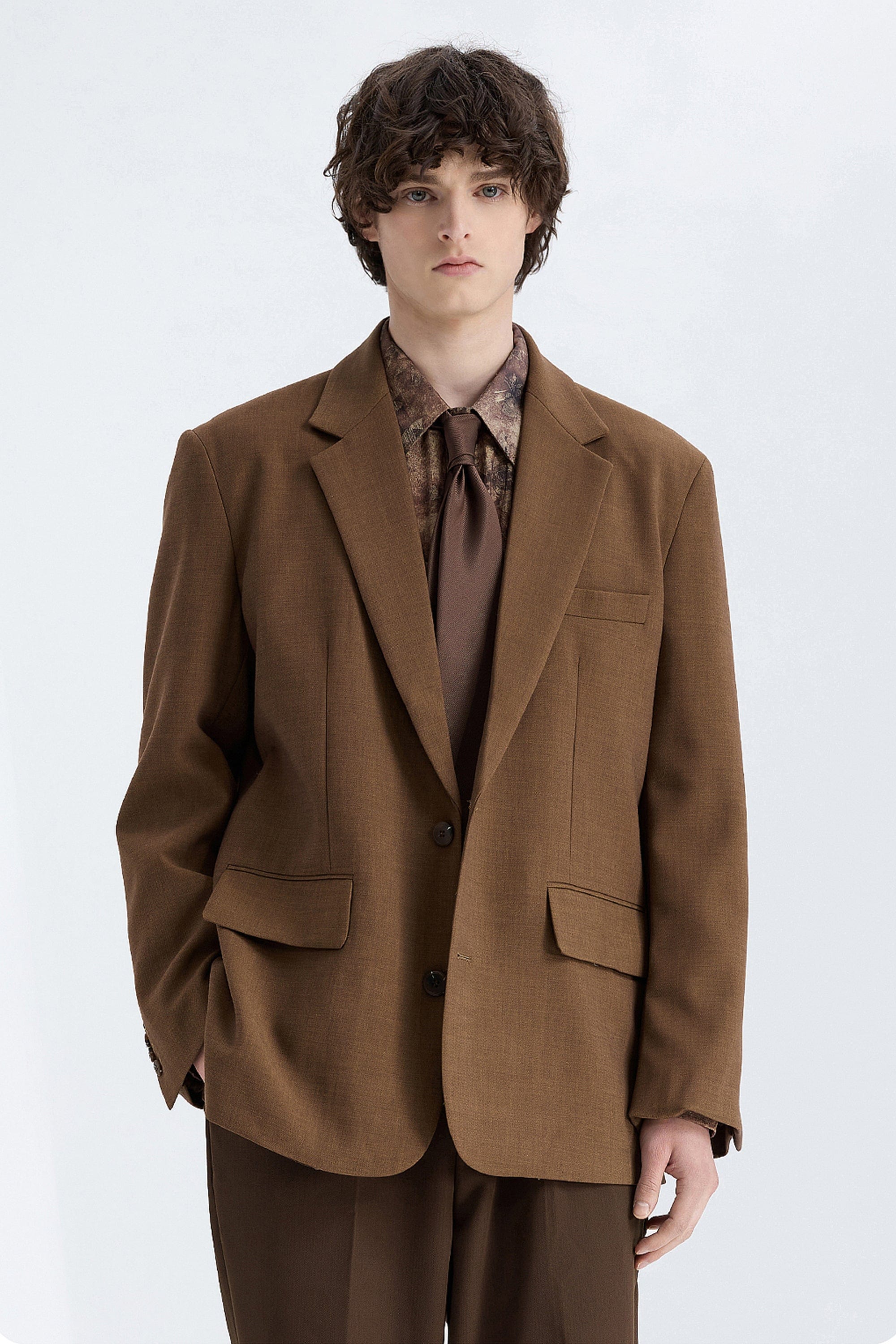 aesido 2025 New Spring Summer Retro Loose Casual Men Blazer