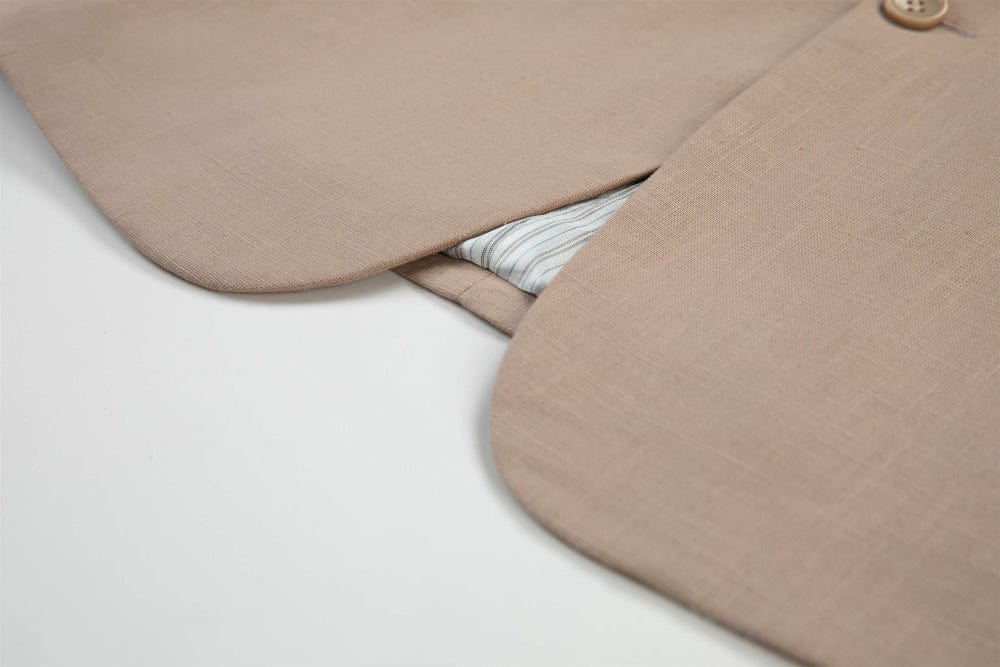 aesido 3 Piece Notch Lapel Men's Suit For Wedding (Blazer+Vest+Pants)