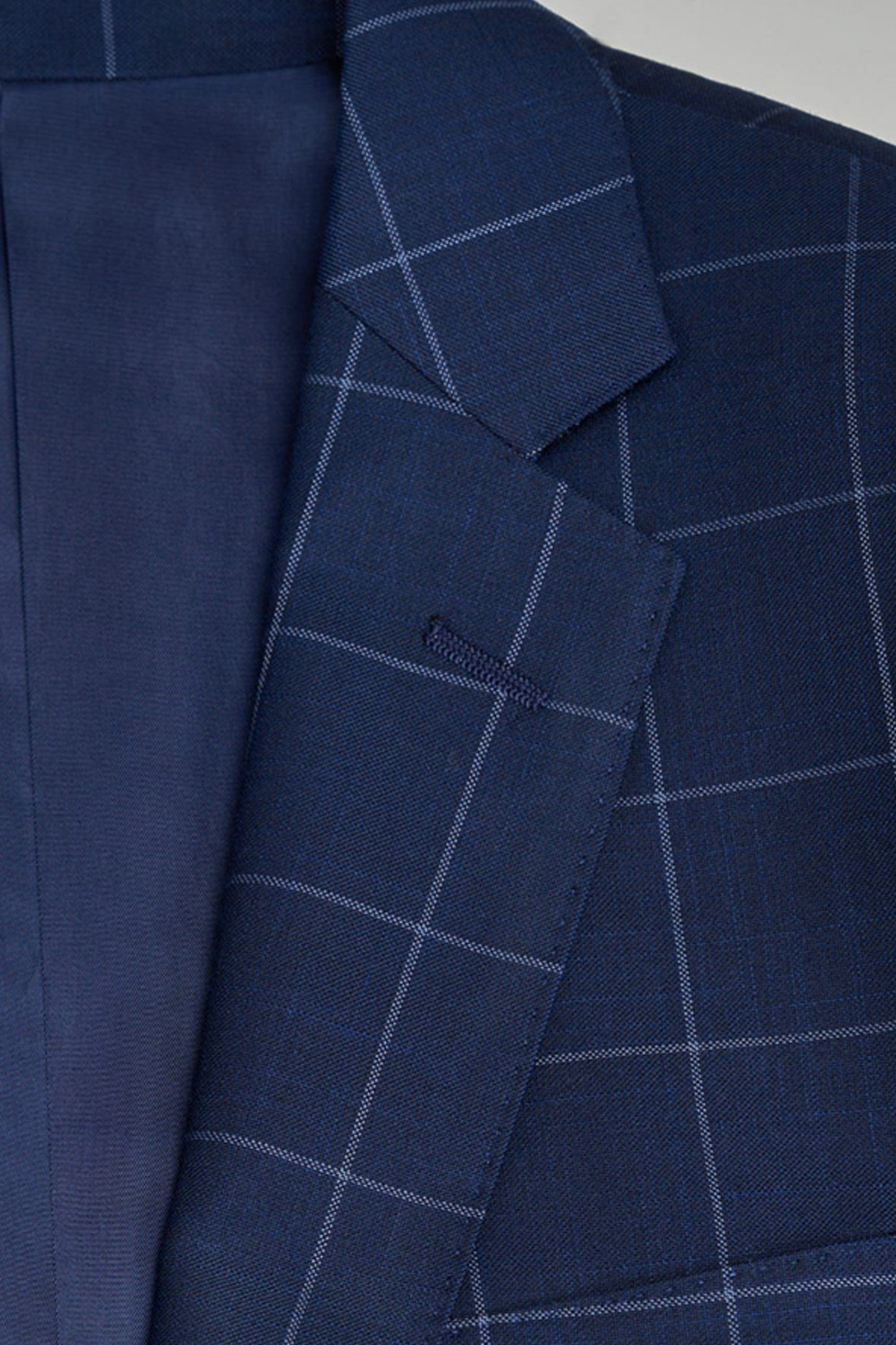 aesido 3 Piece Single Breasted Plaid Men's Suit Business Slim Fit Groom Wedding Dress