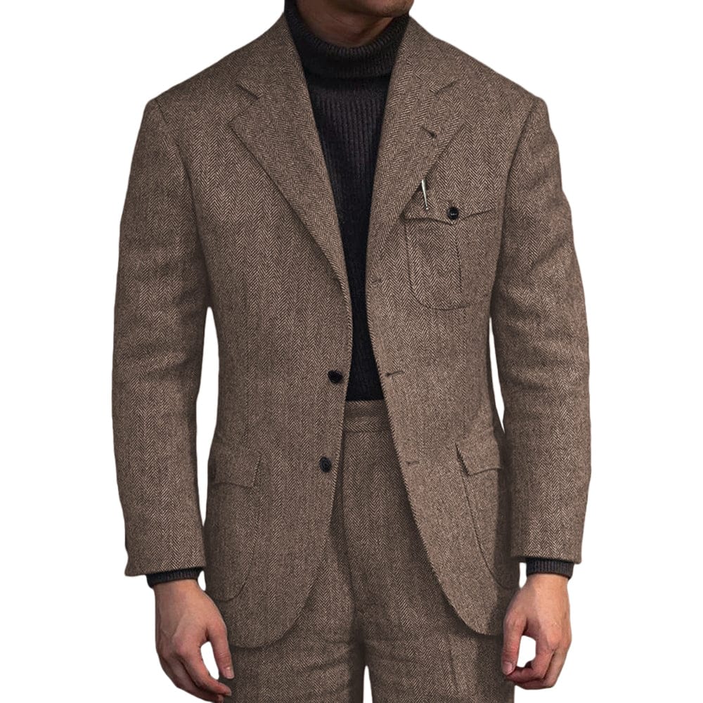 aesido Aesido 2 Piece Notch Lapel Single Breasted Men's Suit For Wedding (Blazer+Pants)