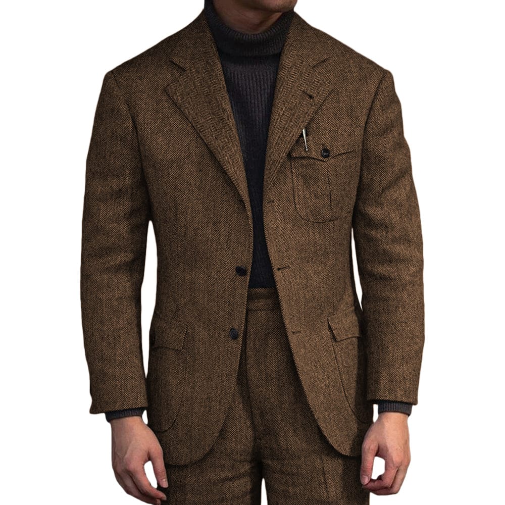 aesido Aesido 2 Piece Notch Lapel Single Breasted Men's Suit For Wedding (Blazer+Pants)