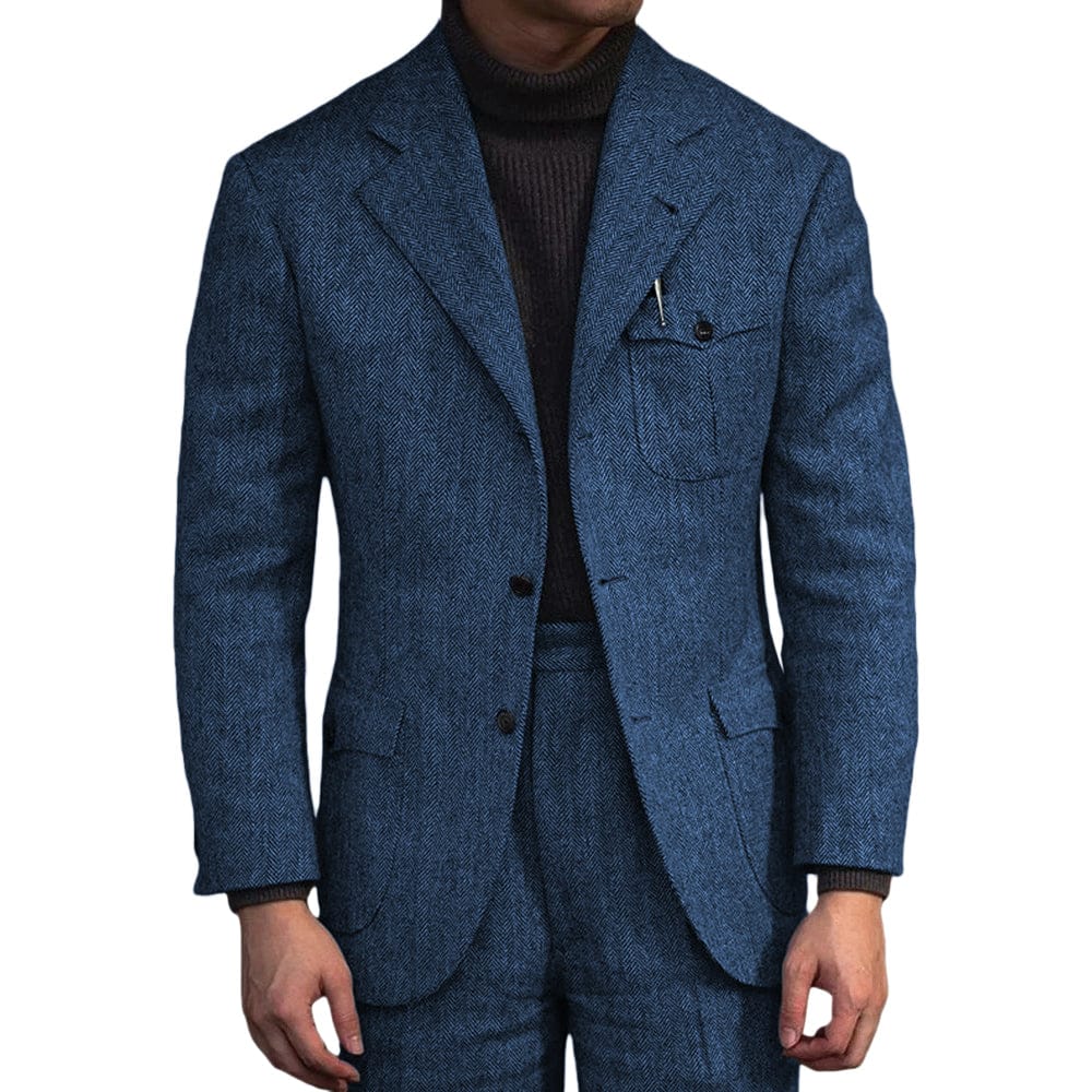 aesido Aesido 2 Piece Notch Lapel Single Breasted Men's Suit For Wedding (Blazer+Pants)