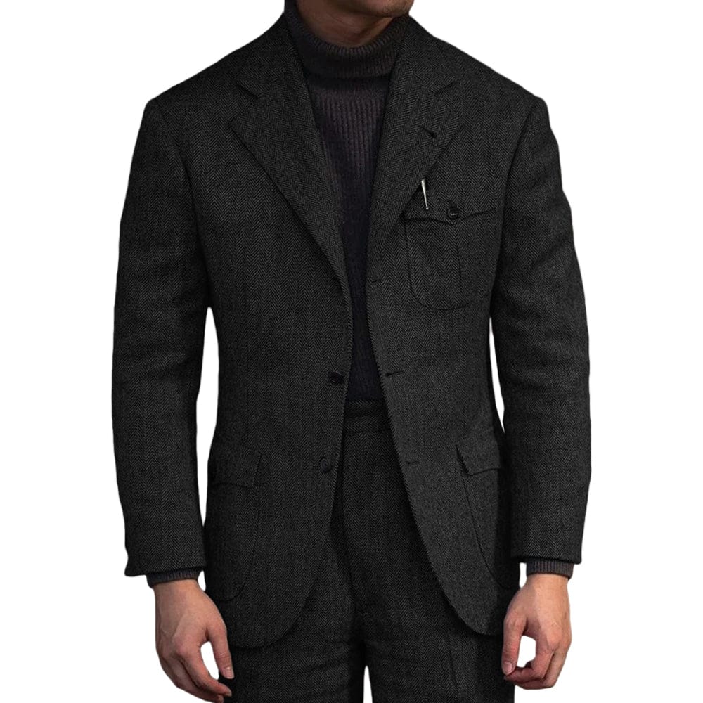 aesido Aesido 2 Piece Notch Lapel Single Breasted Men's Suit For Wedding (Blazer+Pants)