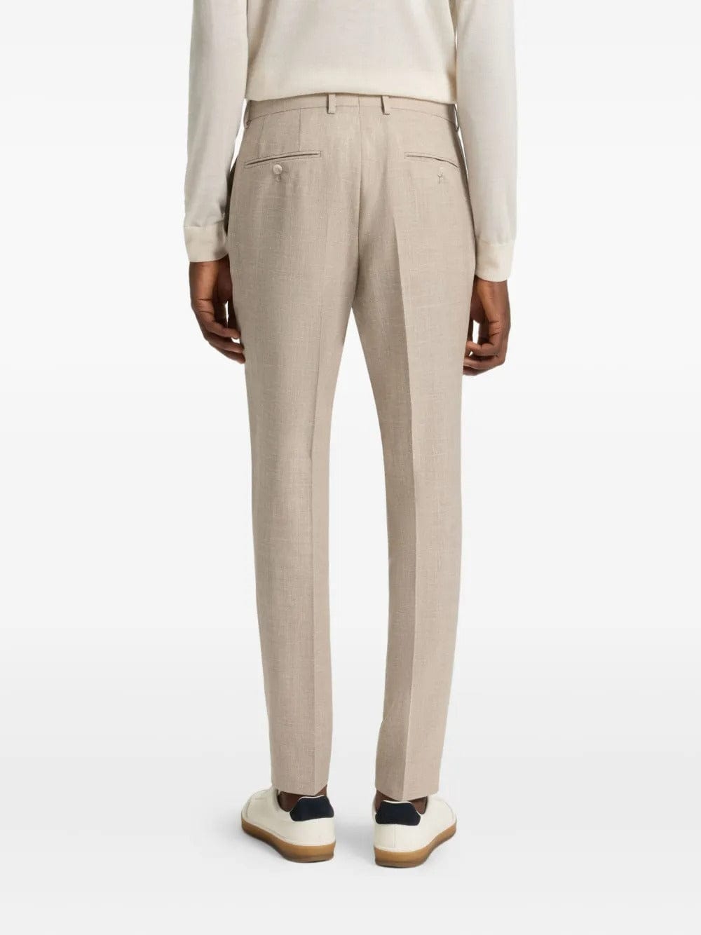 aesido Beige Men's 2-Piece Suit – Notch Lapel Blazer & Pants