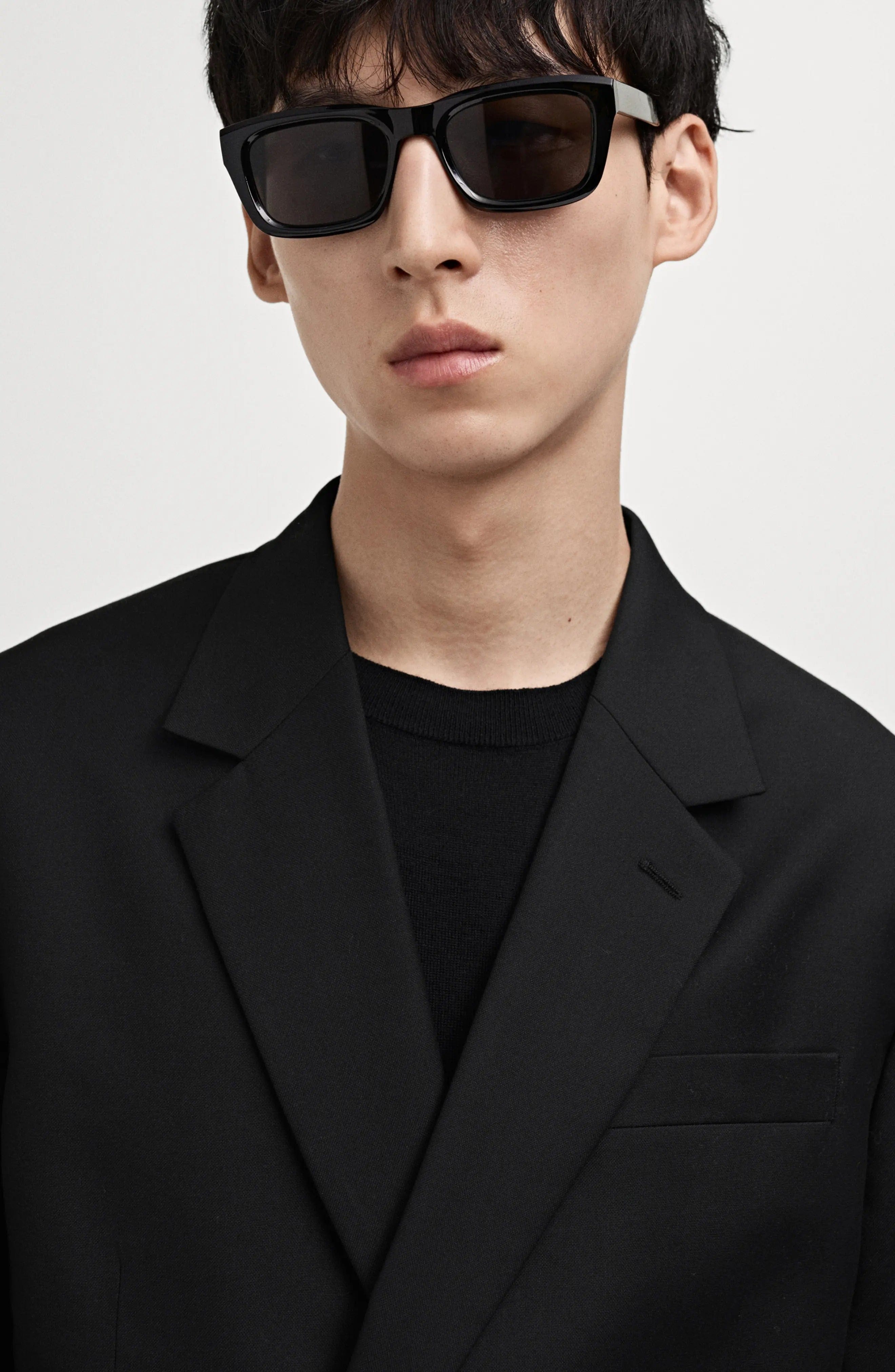 aesido Black 2 piece Double Breasted Casual Men Suit (Blazer+Pants)