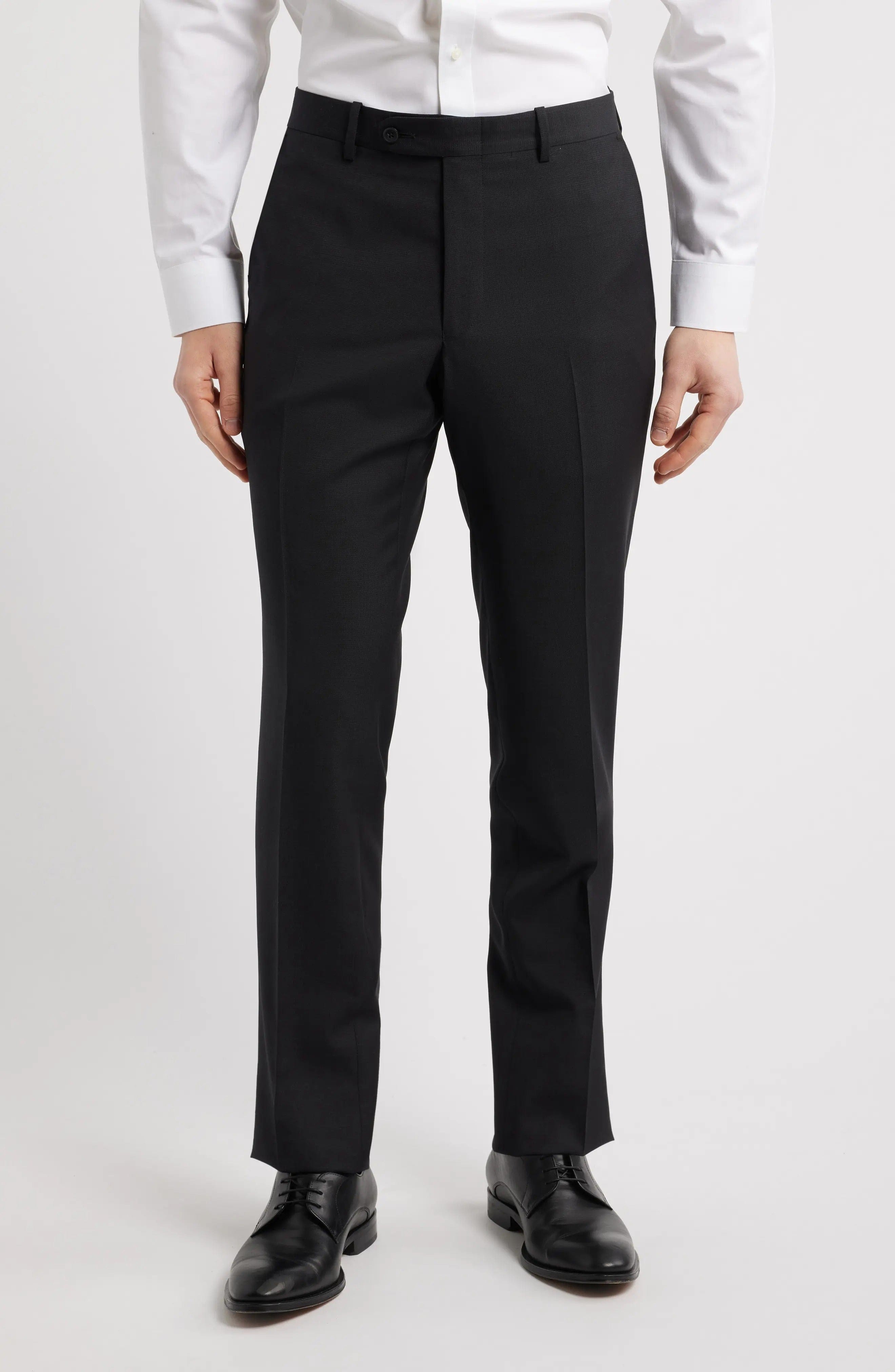 aesido Black 2 Piece Double Button Business Casual Silm Fit Men Suit