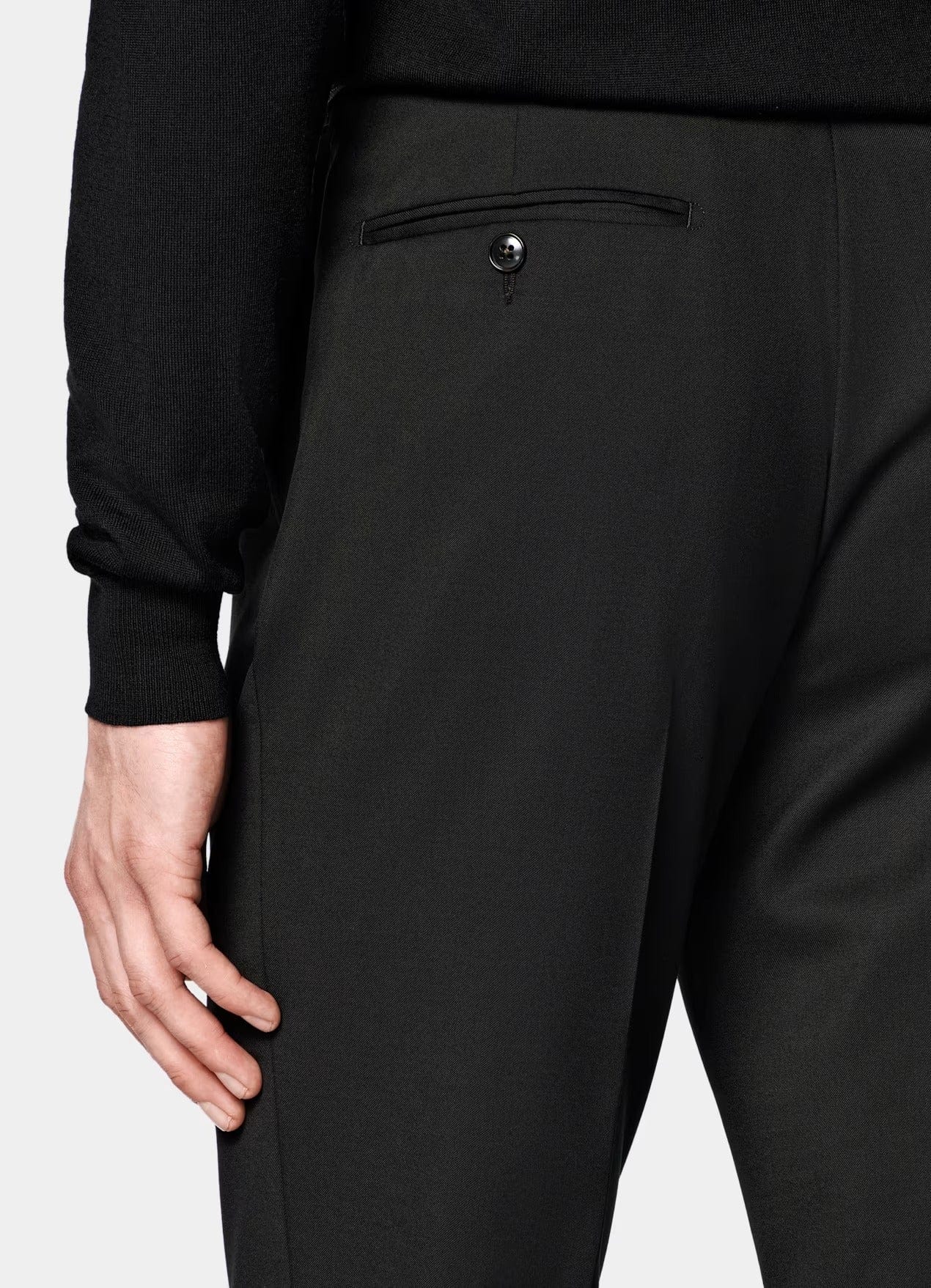 aesido Black 2 Piece Double Button Business Slim Fit Men Suit (Blazer+Pants)