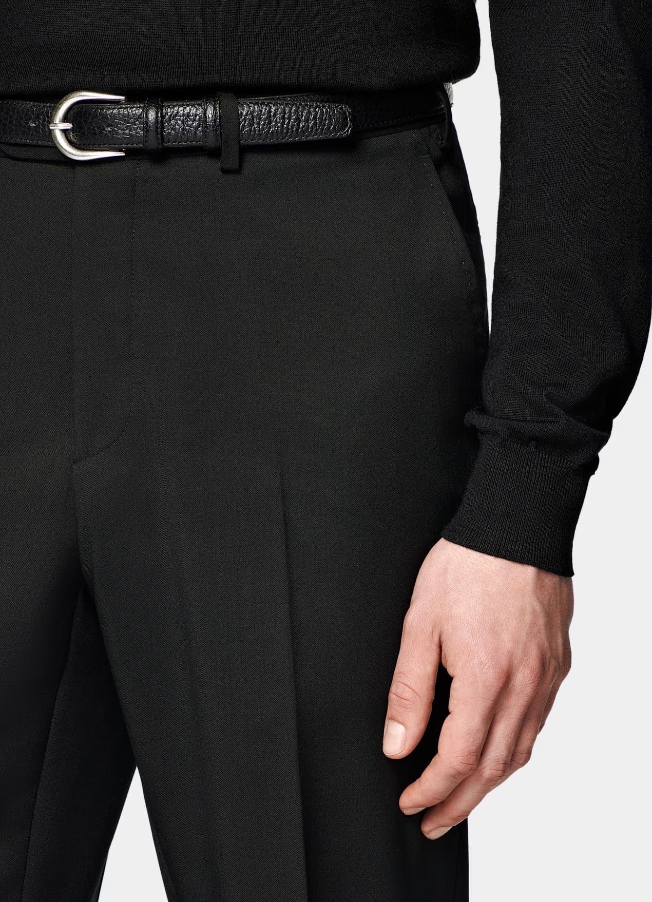 aesido Black 2 Piece Double Button Business Slim Fit Men Suit (Blazer+Pants)