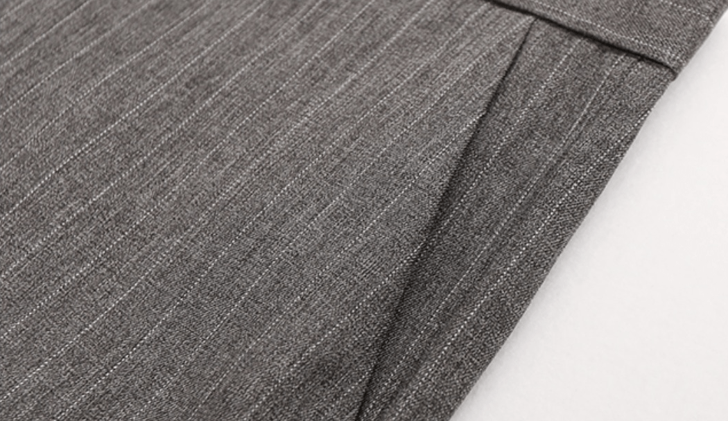 aesido Black 2 Piece Striped Slim Fit Men's Suit Vest Groom Best Man Wedding Waistcoat (Vest+Pants)