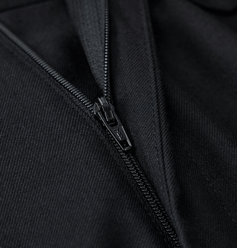 aesido Black 2 Piece Zhongshan Suit Single Breasted Stand Collar Business Casual Men's Suit