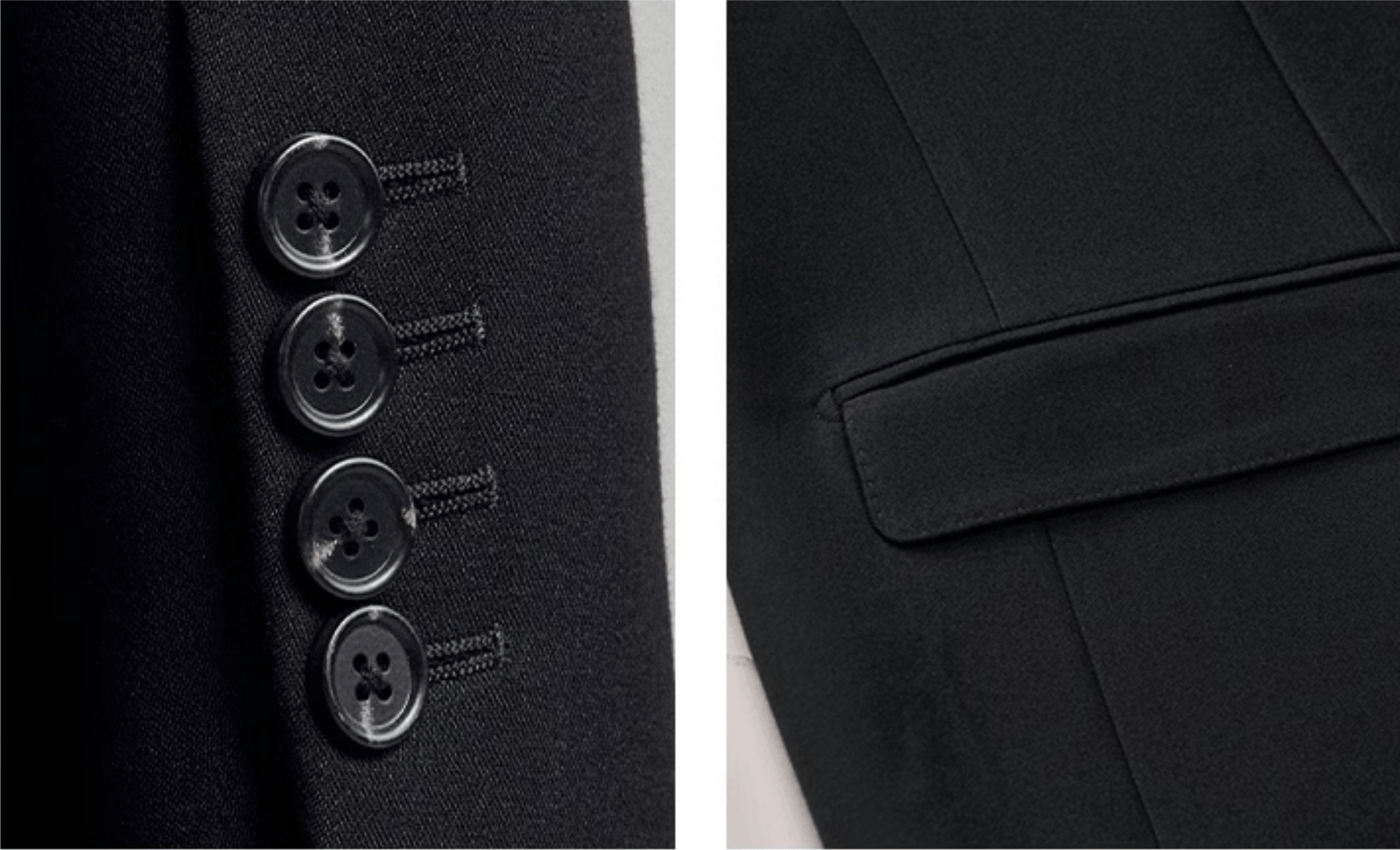 aesido Black 3 Piece Double Breasted Business Casual Slim Fit Men's Suit Groom Wedding Dress