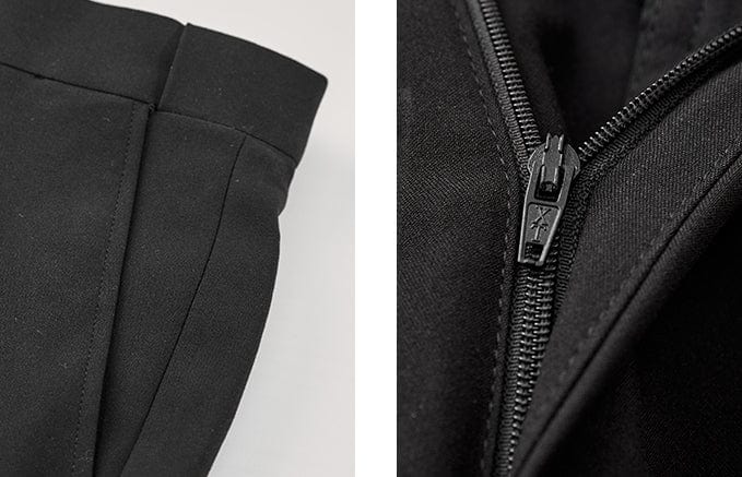 aesido Black 3 Piece Shawl Lapel Men's Suit Business Slim Groom Wedding Dress