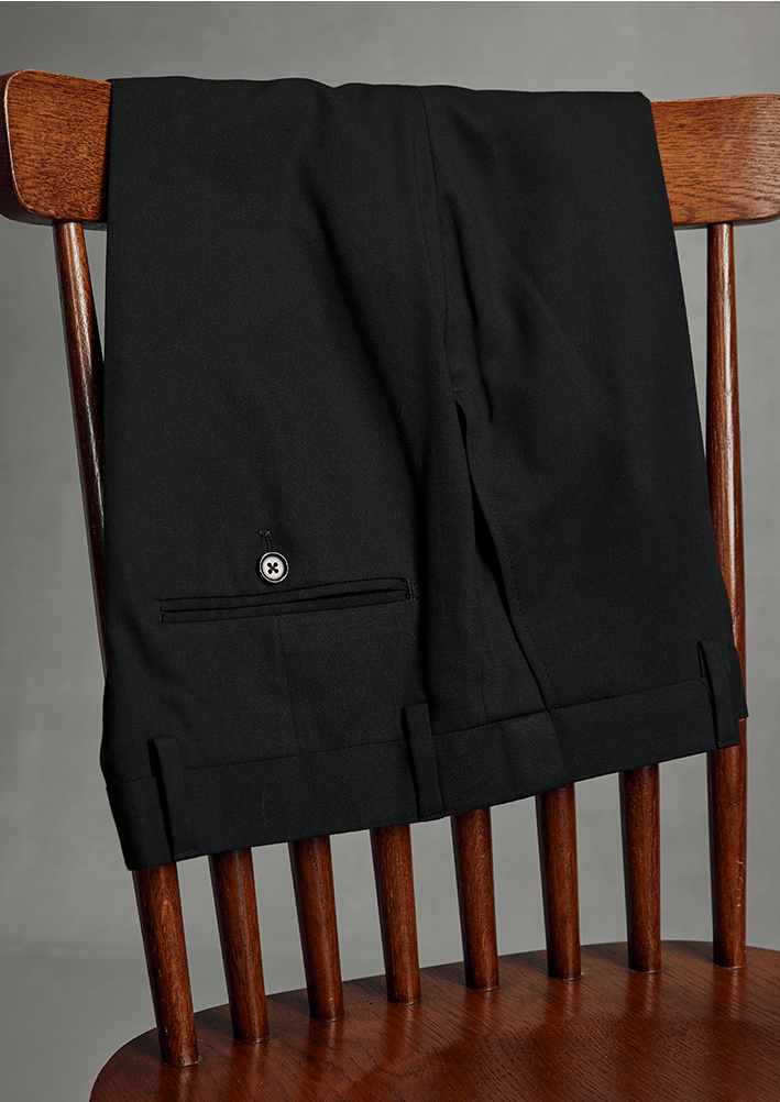 aesido Black Men's High-End Straight Business Casual Pants