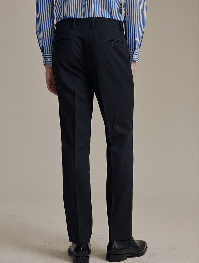 aesido Black Men's High-End Straight Business Casual Pants