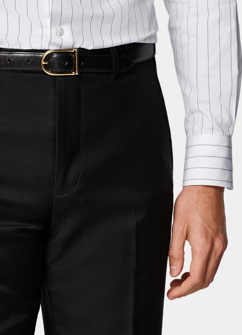 aesido Black Men Suit 2 Piece Business Slim Banquet Dress (Blazer+Pants)