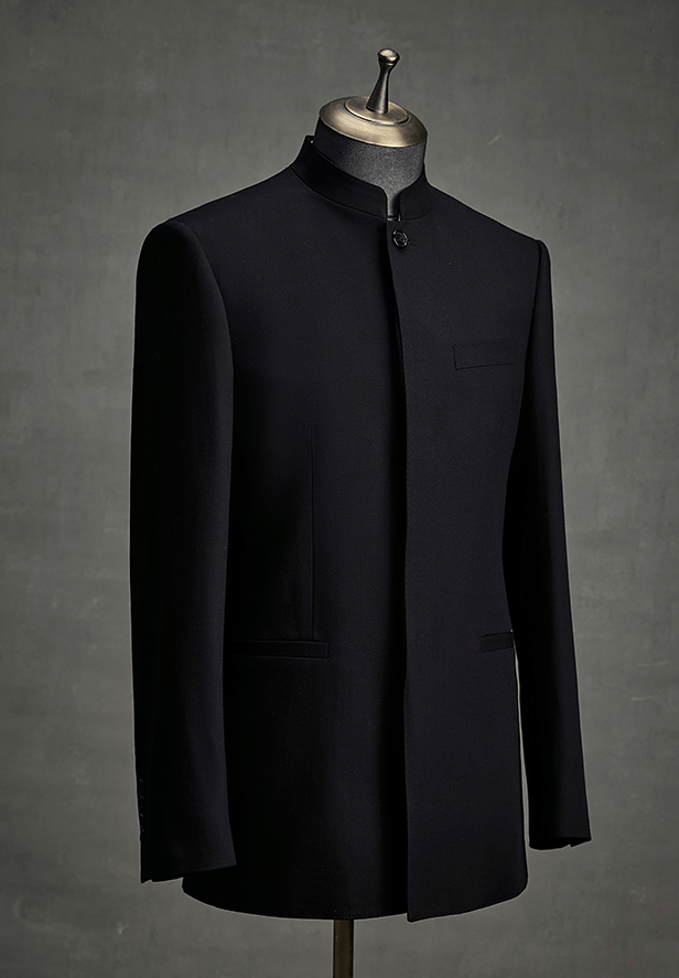 aesido Black Zhongshan Suit Single Breasted Men's Blazer
