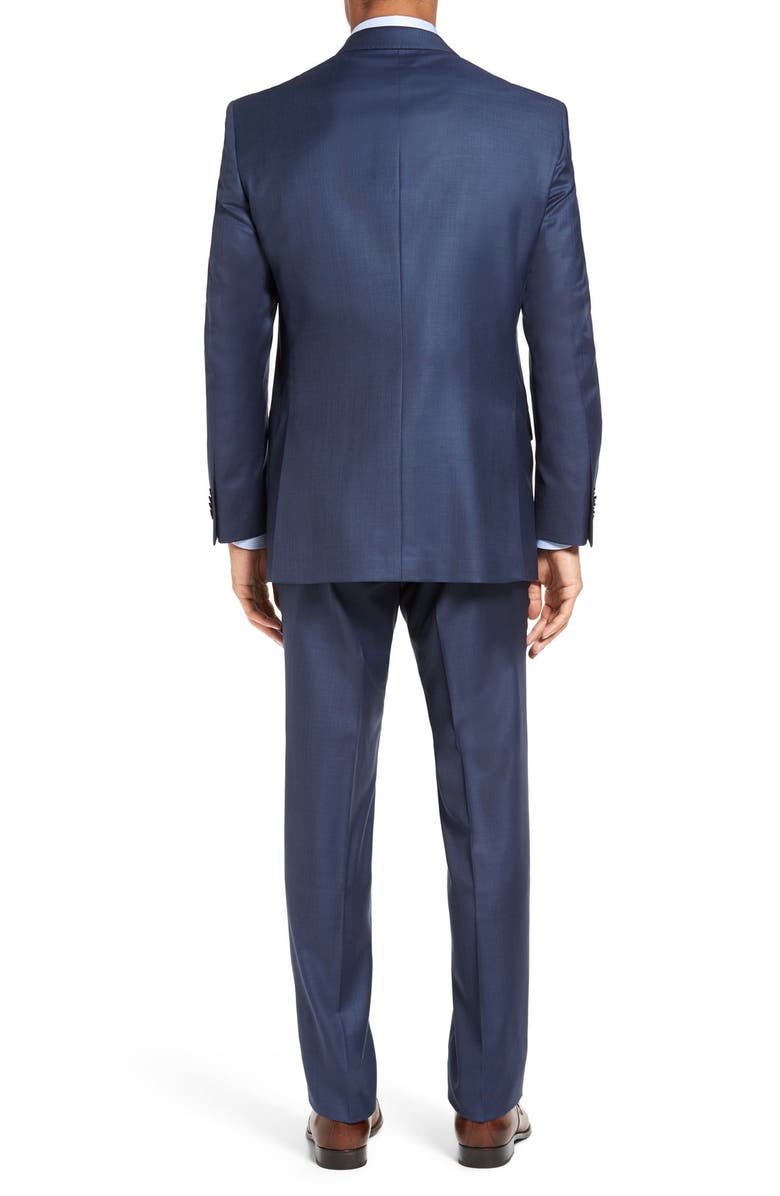 aesido Blue 2 Piece Double Button Business Casual Slim Fit Men Suit