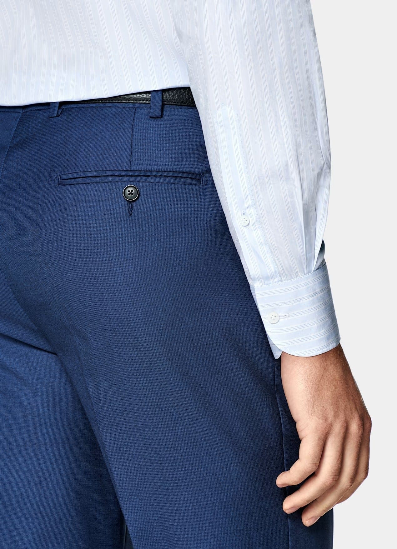 aesido Blue Men Suit 2 Piece Business Slim Banquet Dress (Blazer+Pants)