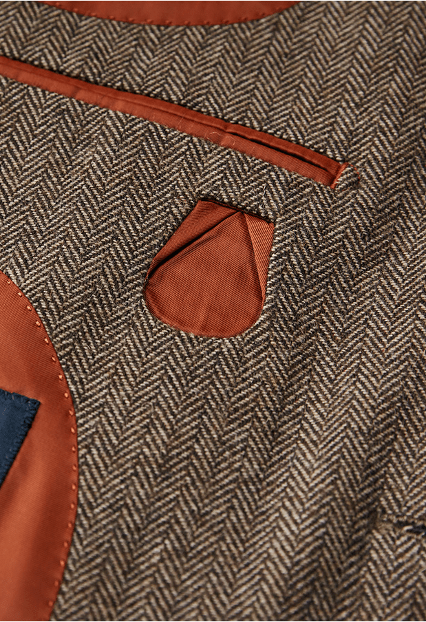 aesido Brown 3 Piece Retro Business Slim Men's Suit Groom Wedding Dress