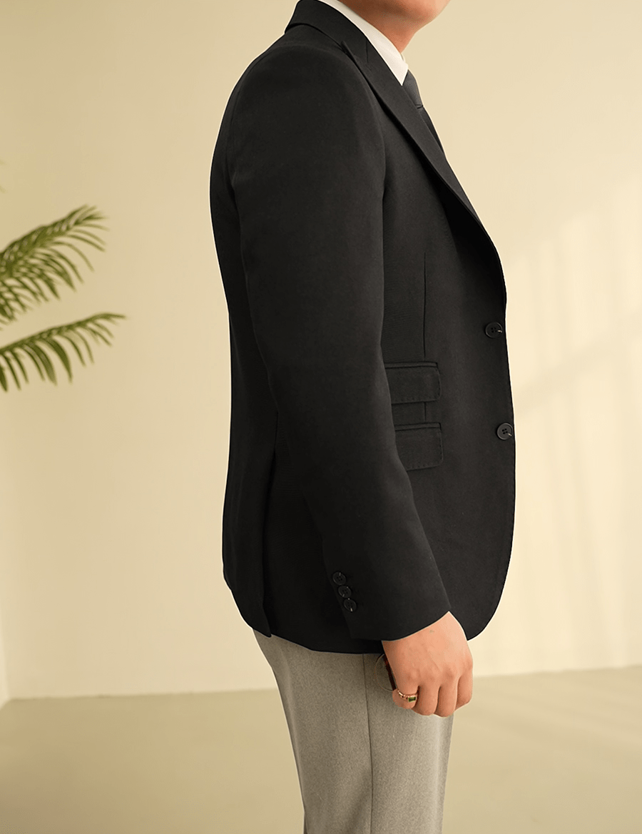 aesido Coffee Single Breasted Business Casual Slim Fit Men's Blazer