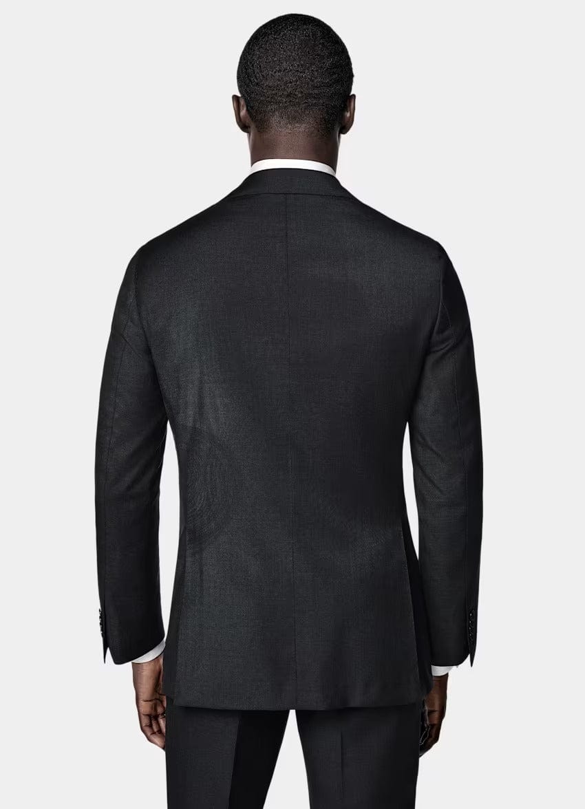 aesido Dark Grey 2 Piece Double Button Business Slim Fit Men Suit (Blazer+Pants)