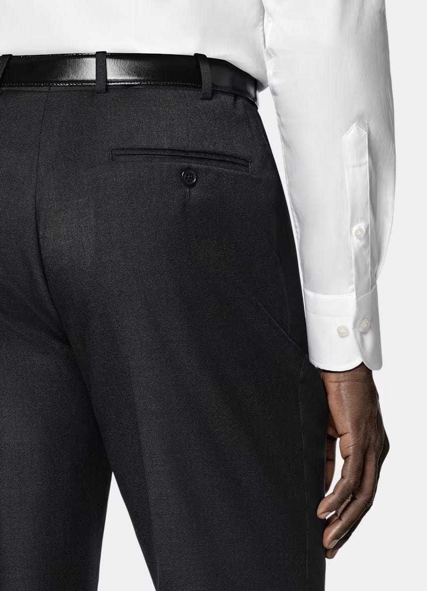 aesido Dark Grey 2 Piece Double Button Business Slim Fit Men Suit (Blazer+Pants)