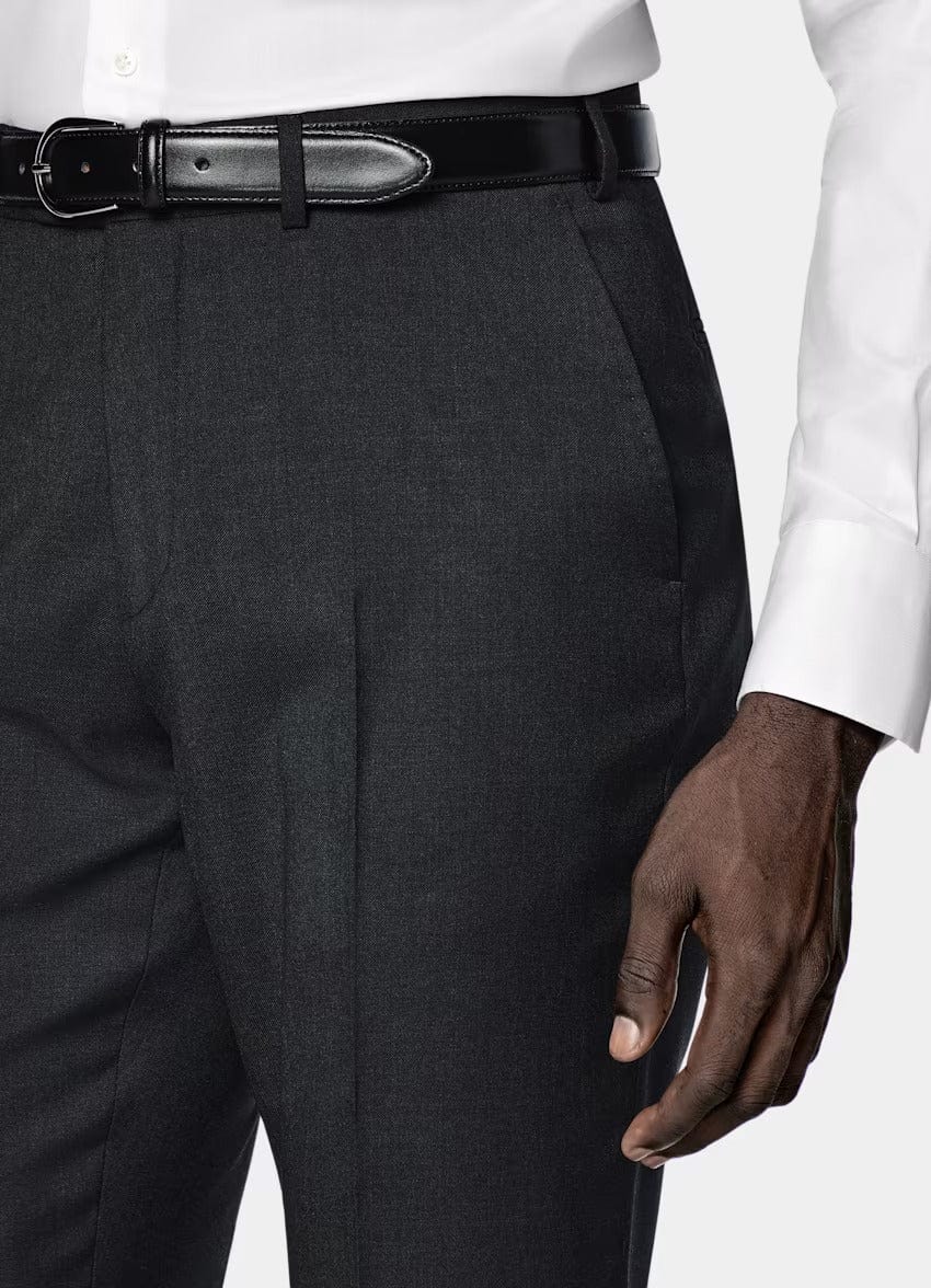 aesido Dark Grey 2 Piece Double Button Business Slim Fit Men Suit (Blazer+Pants)