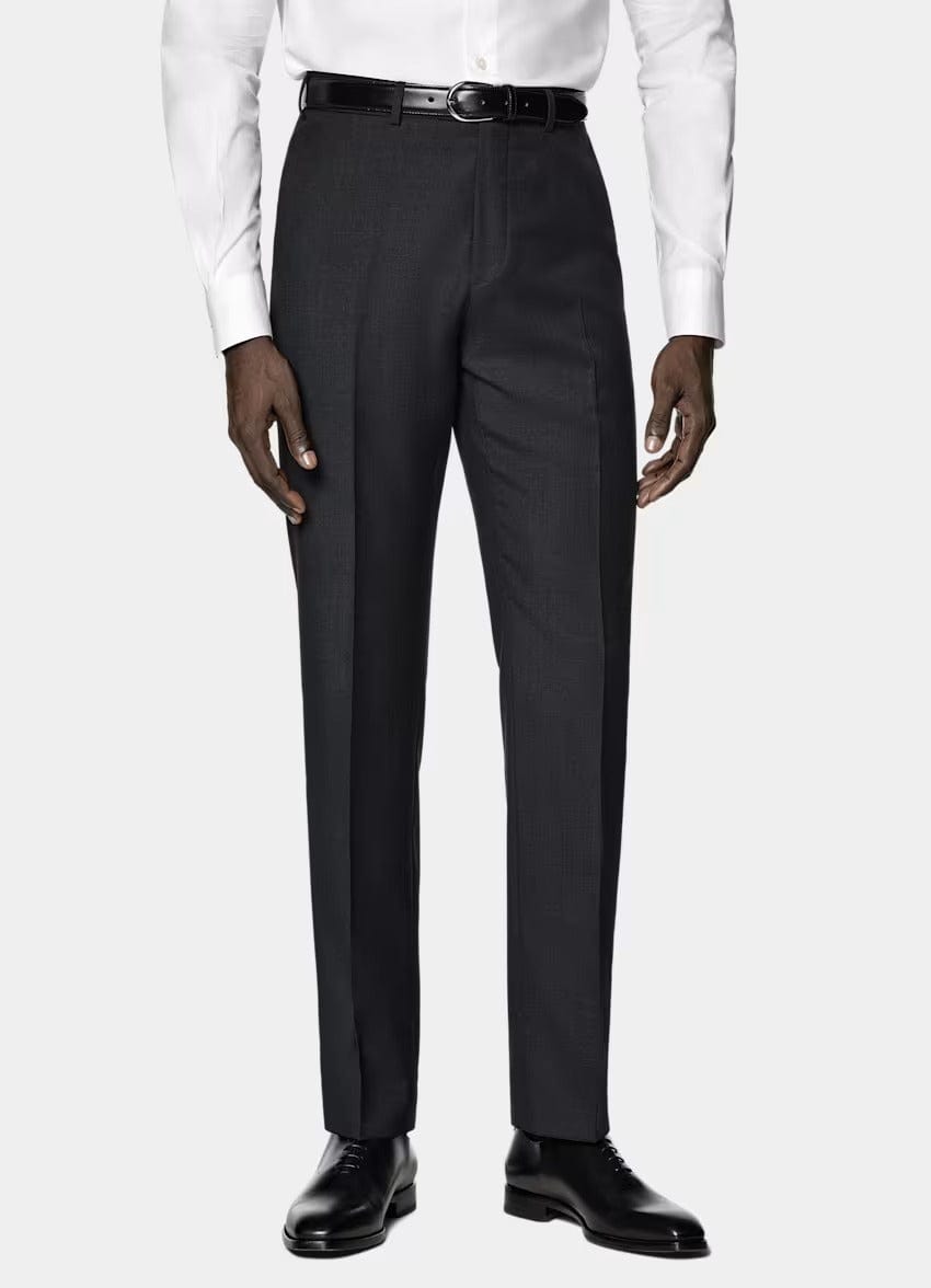 aesido Dark Grey 2 Piece Double Button Business Slim Fit Men Suit (Blazer+Pants)