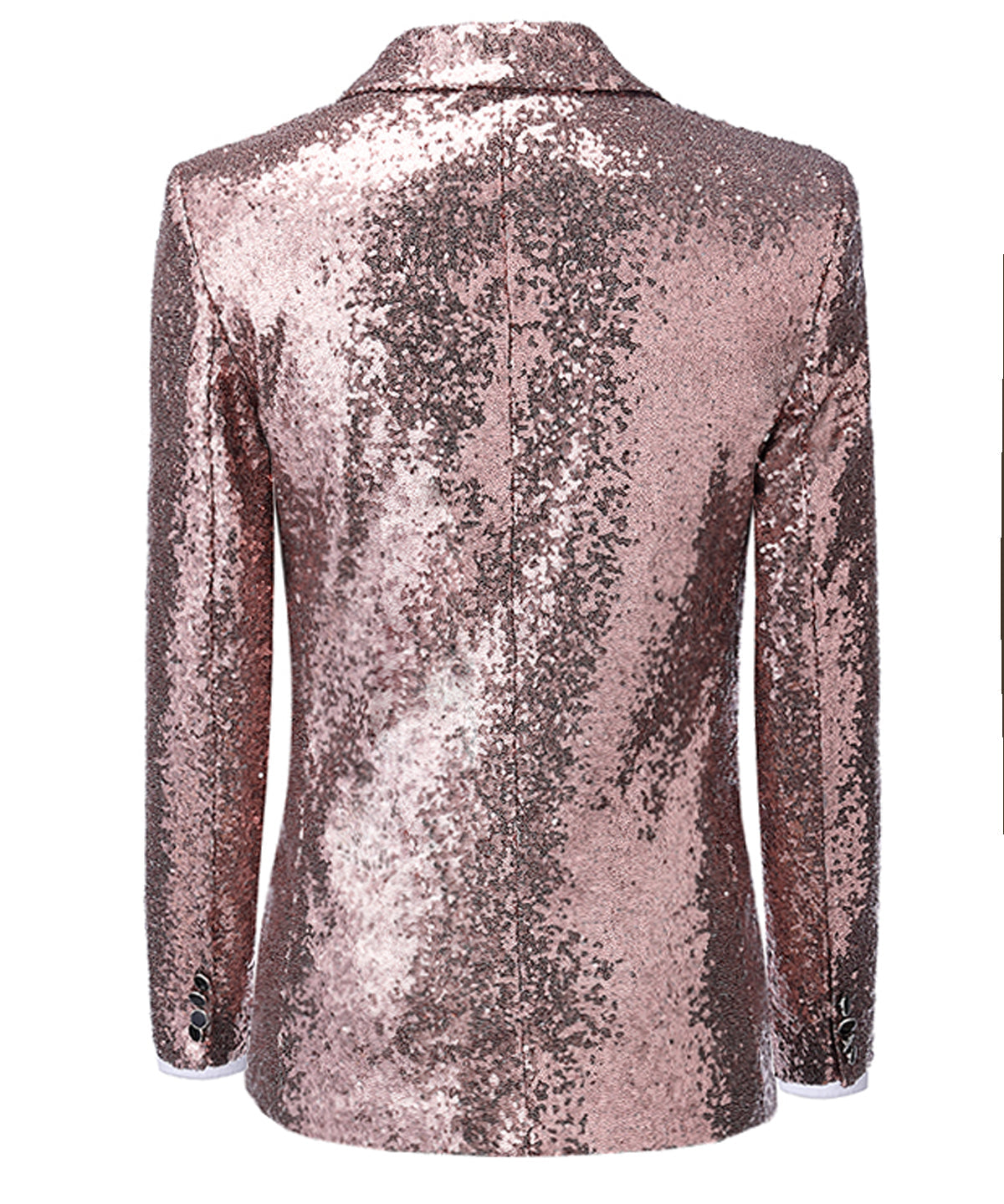 aesido Formal 2 Pieces Mens Suit Sequins Peak Lapel Tuxedos (Blazer+Pants)