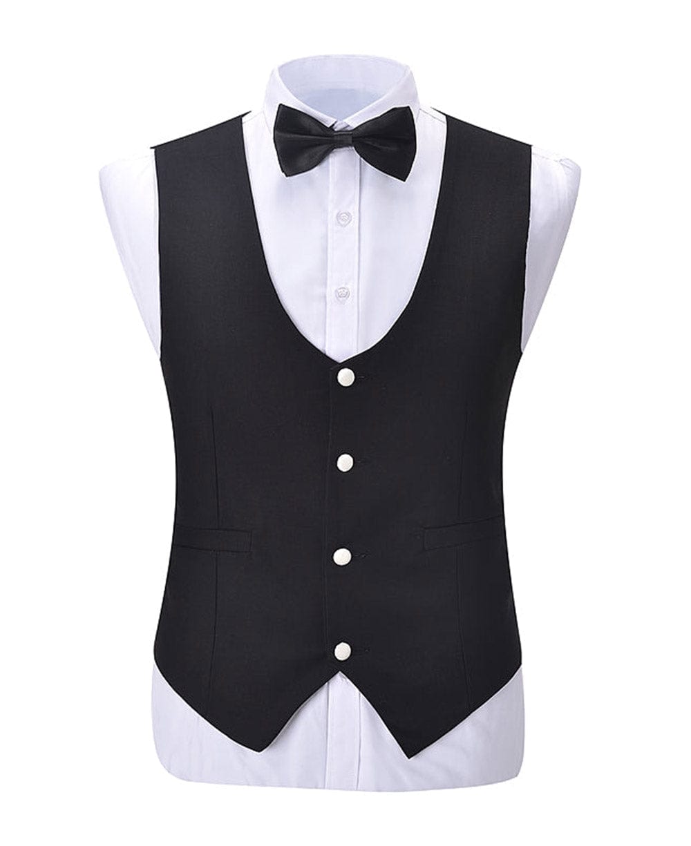 Formal Boys Waistcoat Suit Vest With Bow Tie Navy Navy Pants Suit