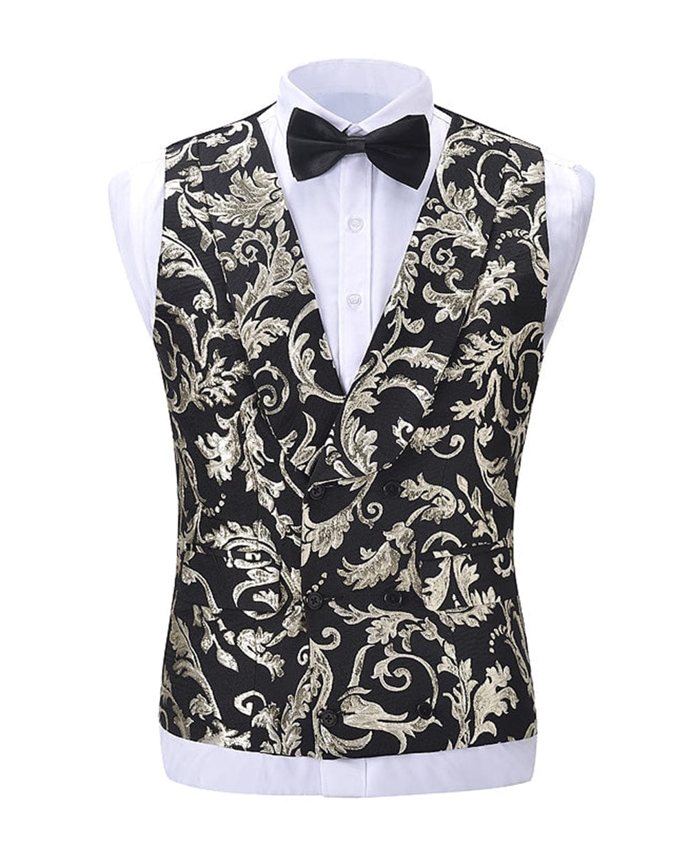 Formal Men's Suit Vest Patterned Shawl Lapel Waistcoat | Aesido Formal Men's Suit Vest Patterned Shawl Lapel Waistcoat | Aesido