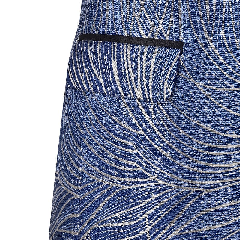 aesido Formal Patterned Shawl Lapel Tuxedos 2 Pieces Mens Suit (Blazer+Pants)