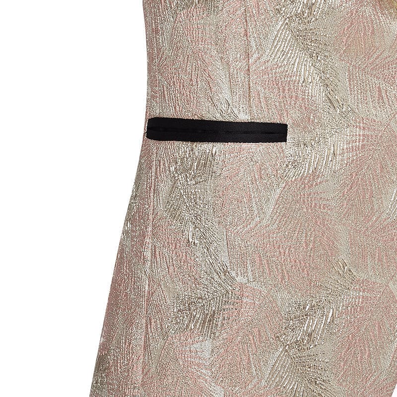 aesido Formal Shawl Lapel Tuxedos Patterned 2 Pieces Mens Suit (Blazer+Pants)