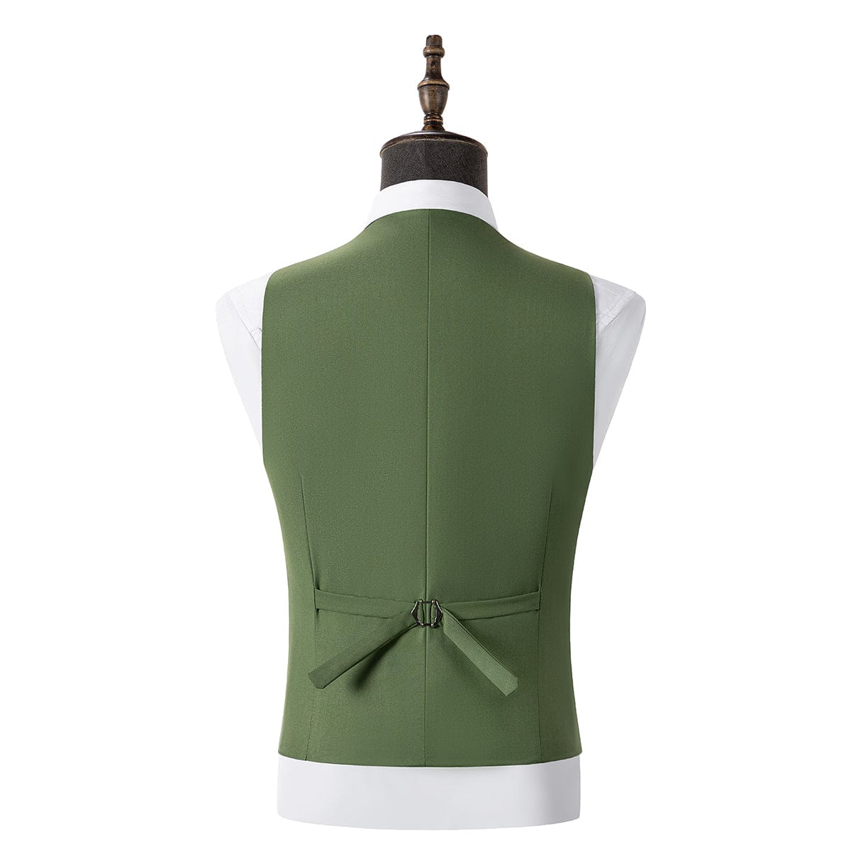 aesido Green 3 Piece Single Button Peak Lapel Business Casual Men Suit (Blazer+Vest+Pants)