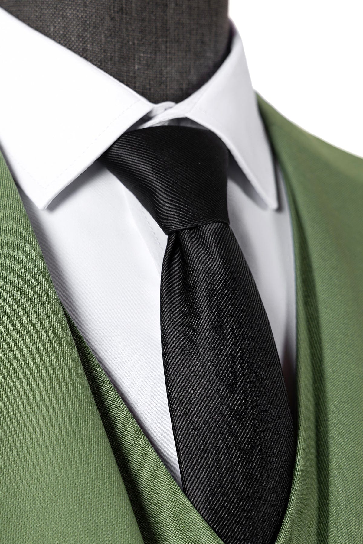 aesido Green 3 Piece Single Button Peak Lapel Business Casual Men Suit (Blazer+Vest+Pants)