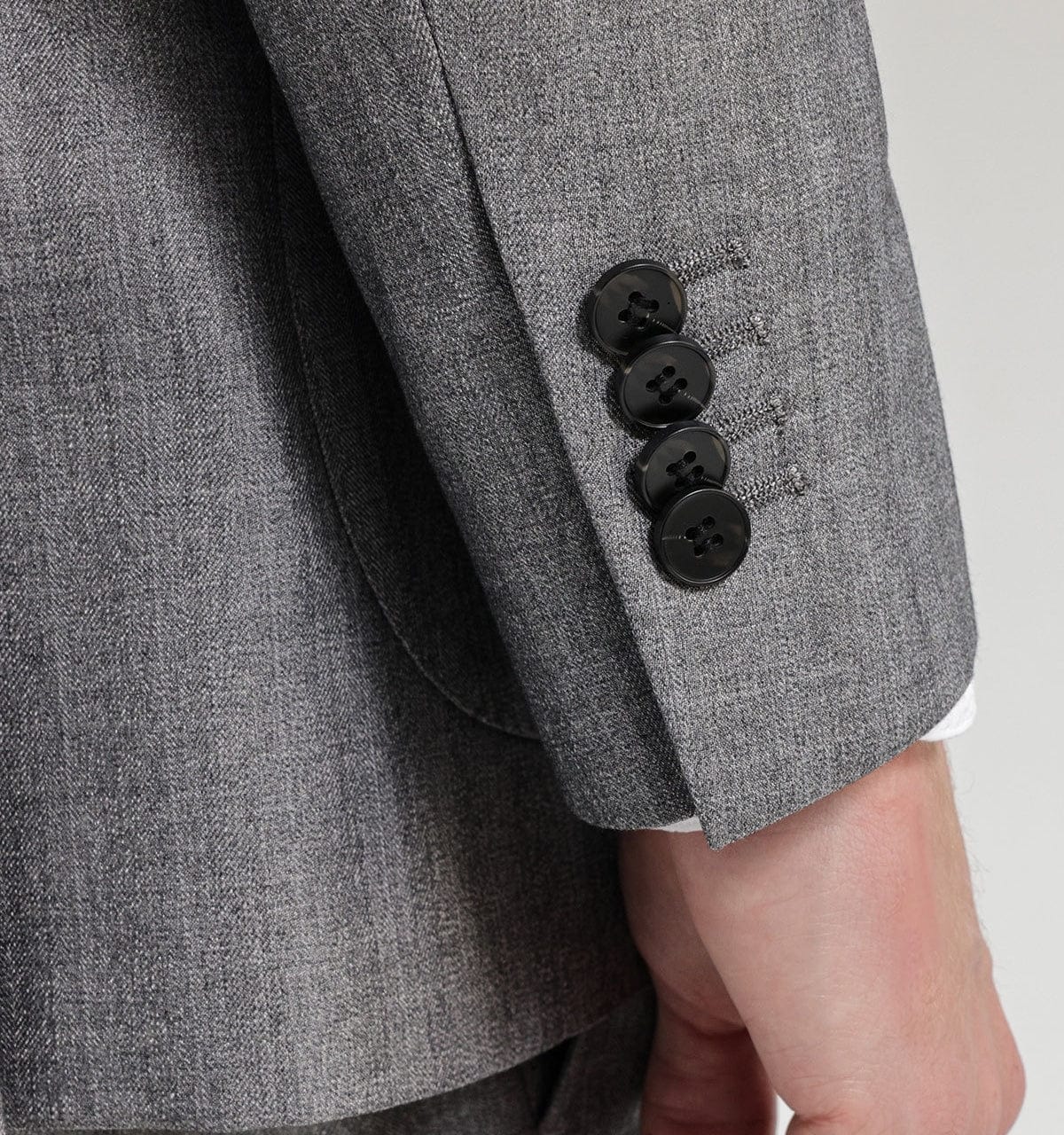 aesido Grey 2 Piece Double Breasted Peaked Lapel Business Casual Striped Men's Suit